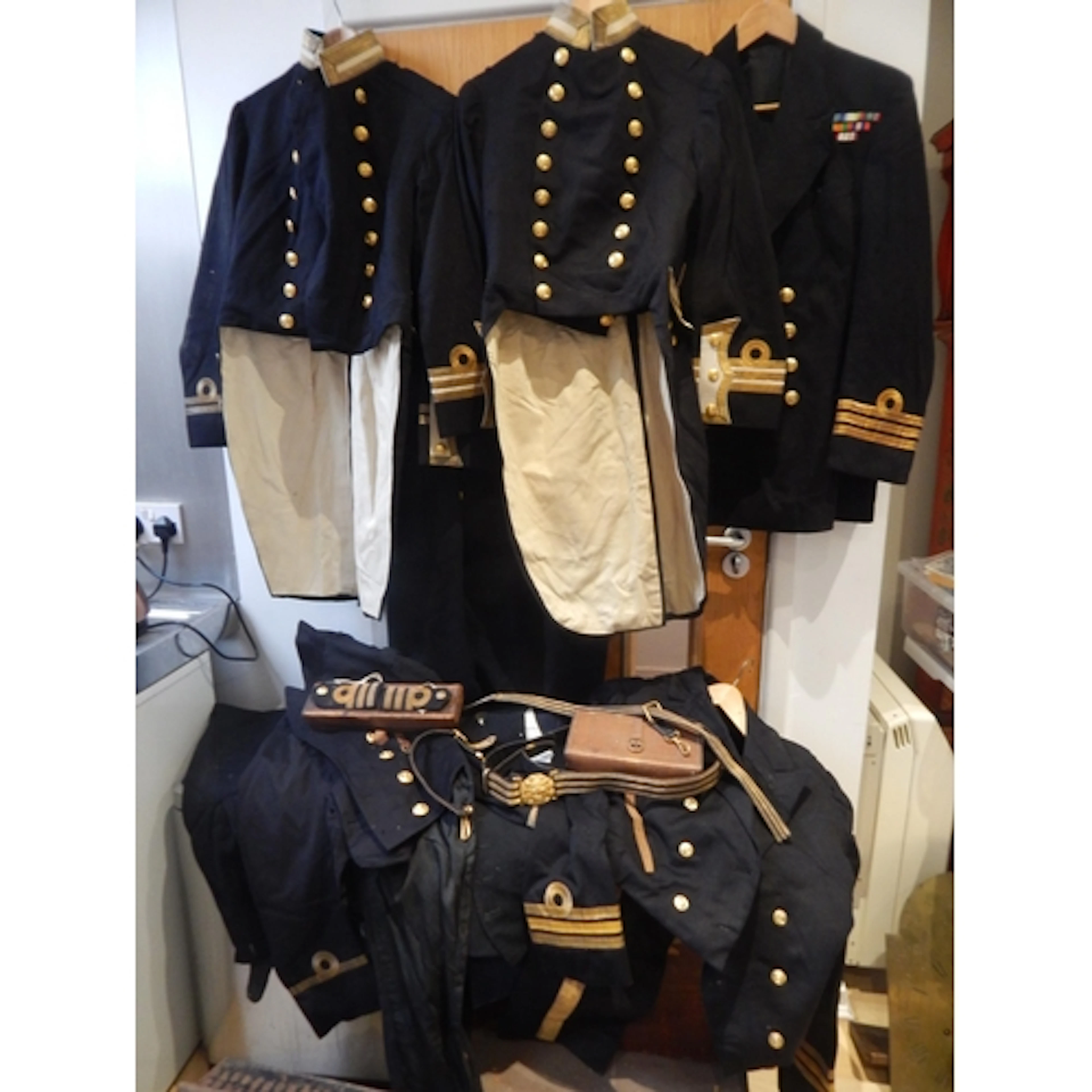H.M.S HOOD: A Collection of Gieves & Co etc Naval Uniform it...