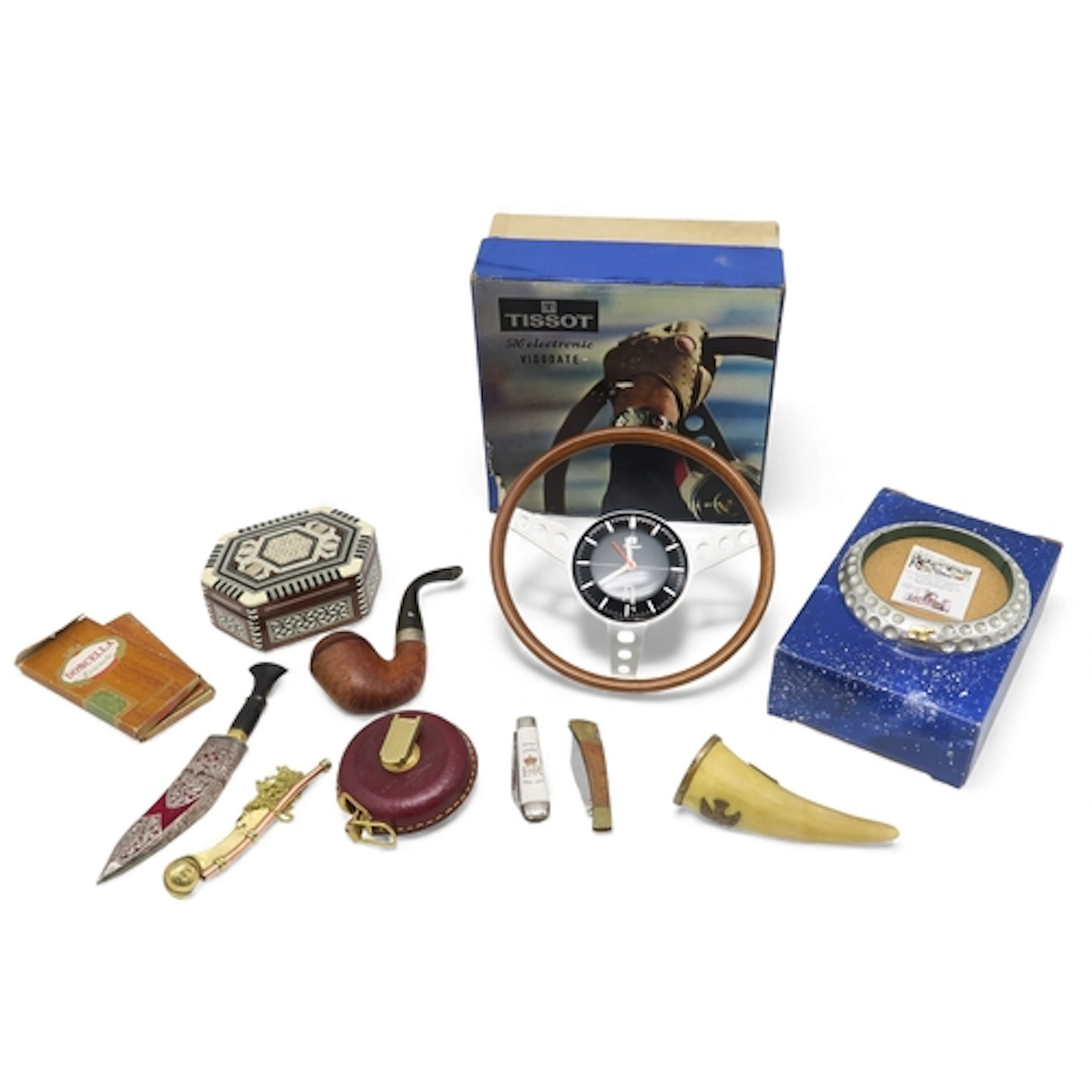 Mixed collectables, to include a boxed Tissot novelty steeri...
