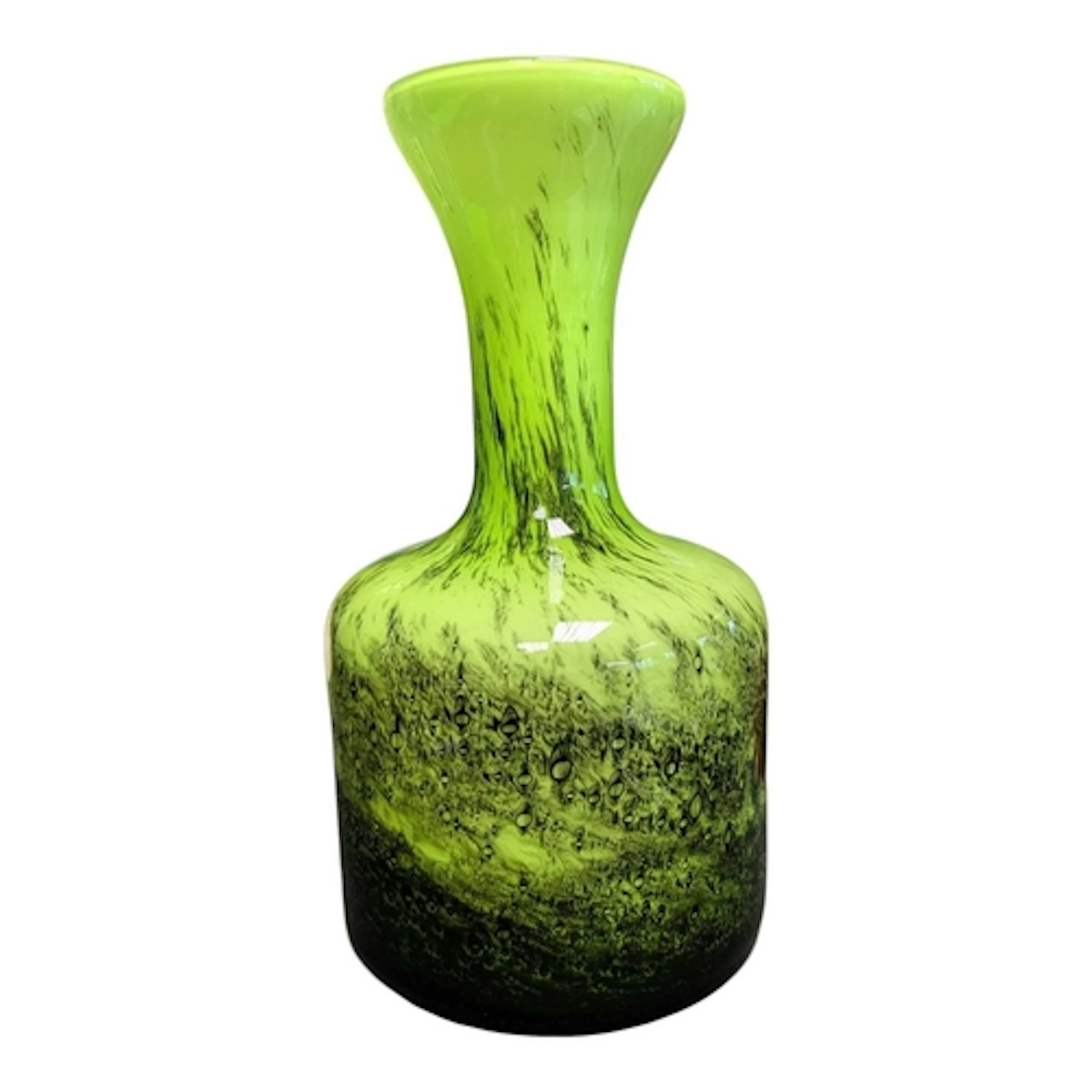 A 1970's Italian Opaline Florence art glass graduating green...