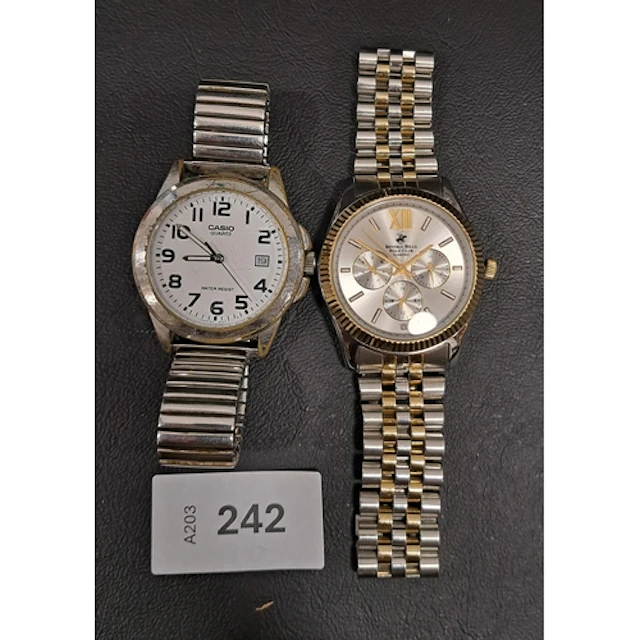 TWO FASHION WATCHES comprising Casio and Beverly hills polo...
