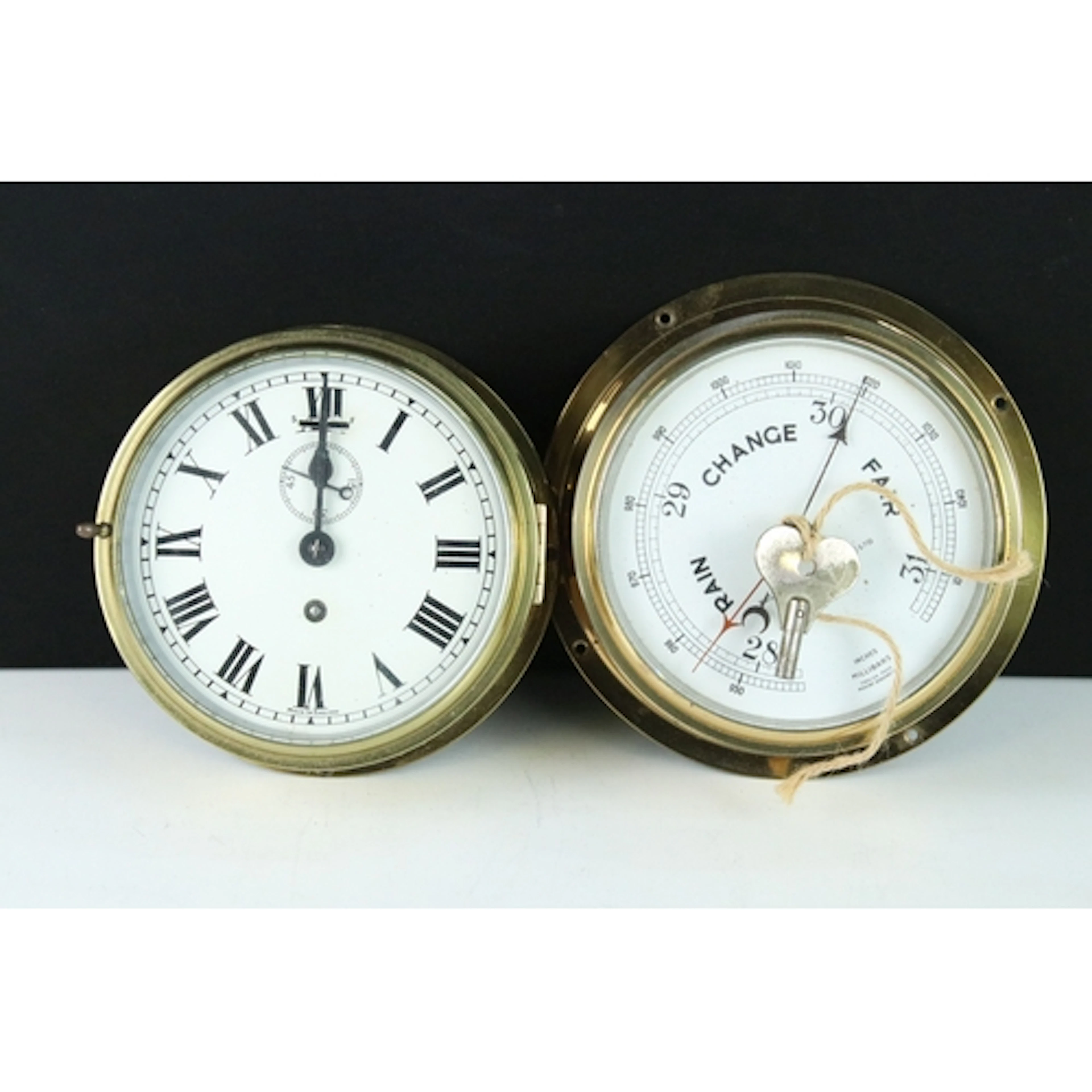 Kelvin & Hughes (Marine) Ltd, London & Glasgow brass cased b...