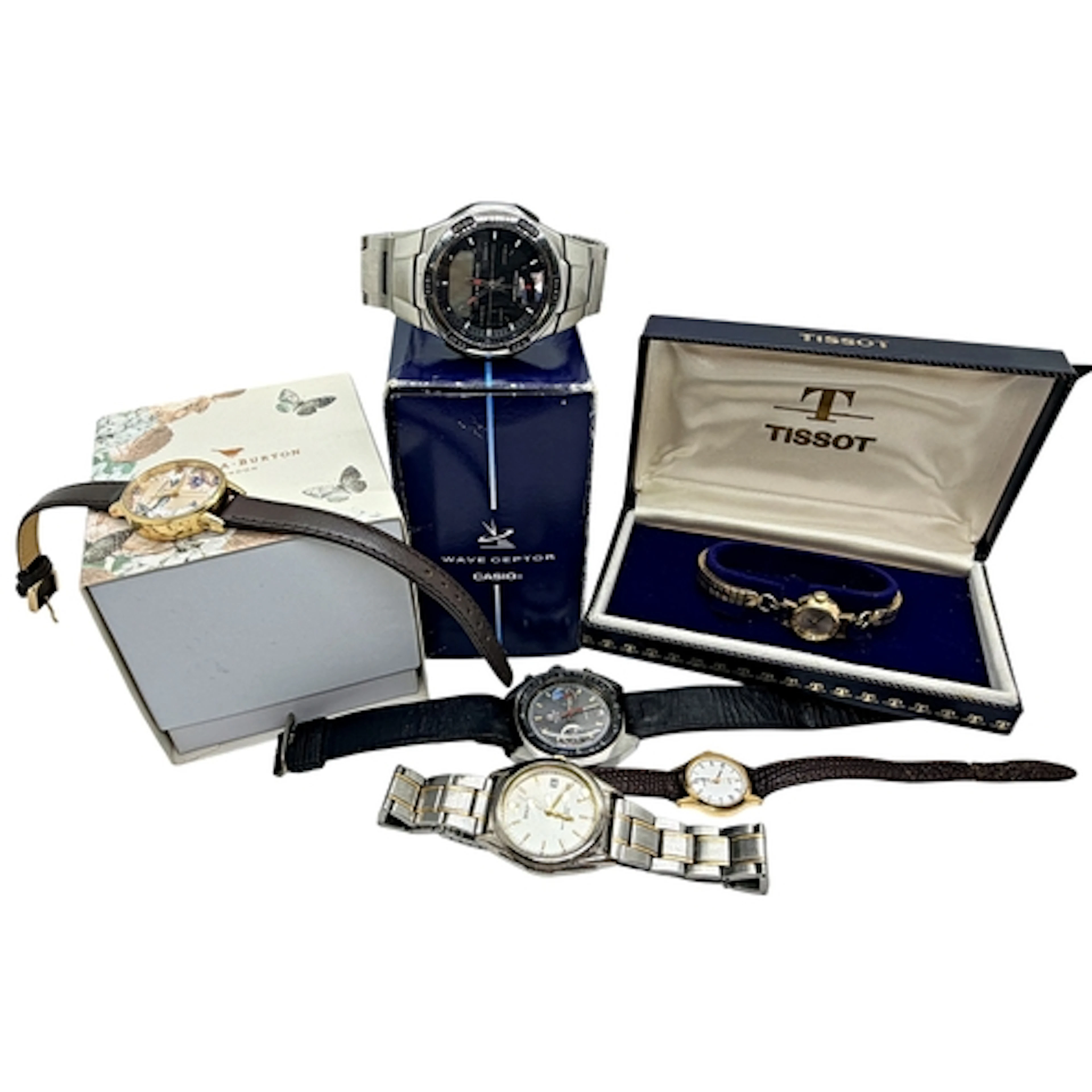 A mixed collection of wristwatches, to include a lady's Tiss...