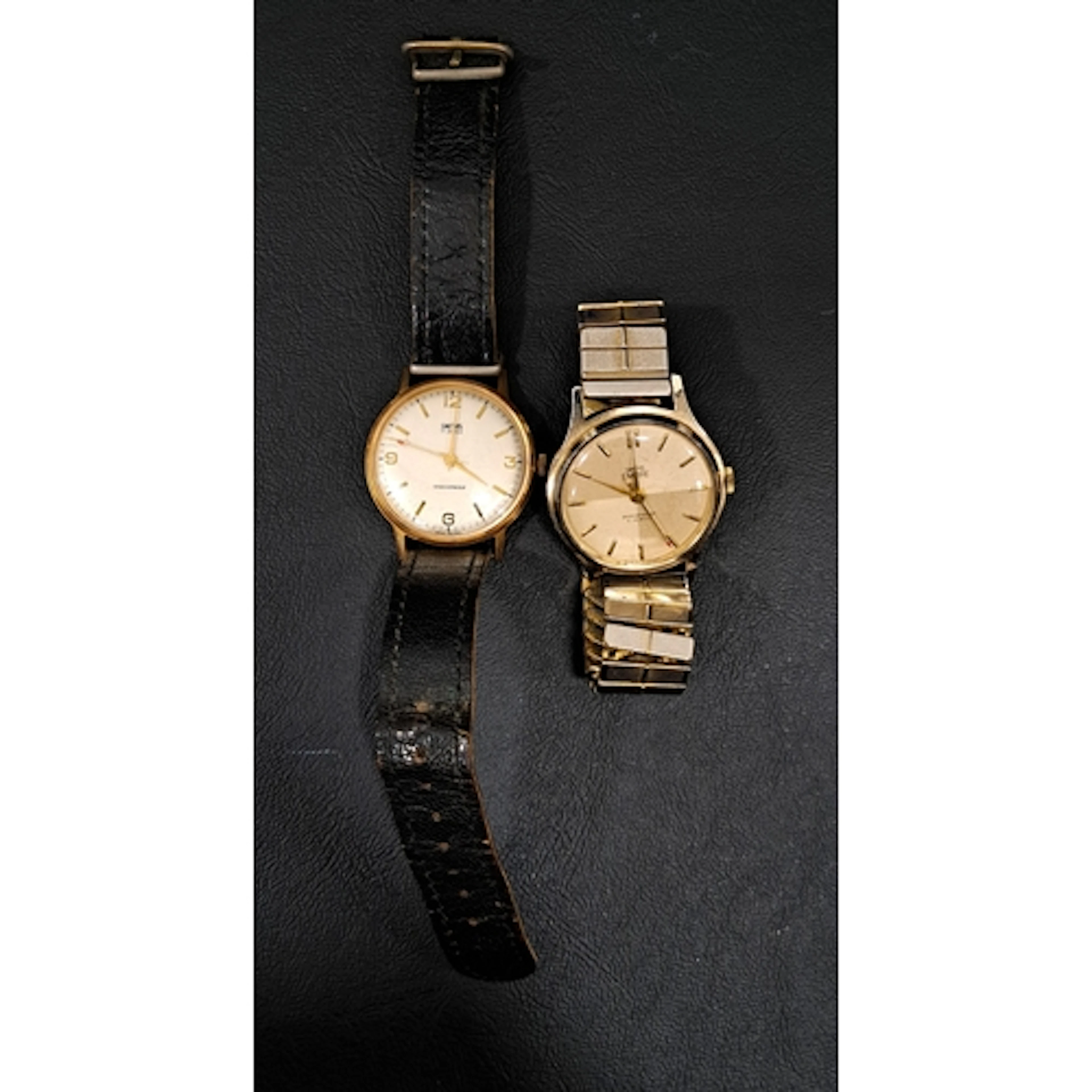 TWO VINTAGE SMITHS EMPIRE WATCHES one with baton markers and...