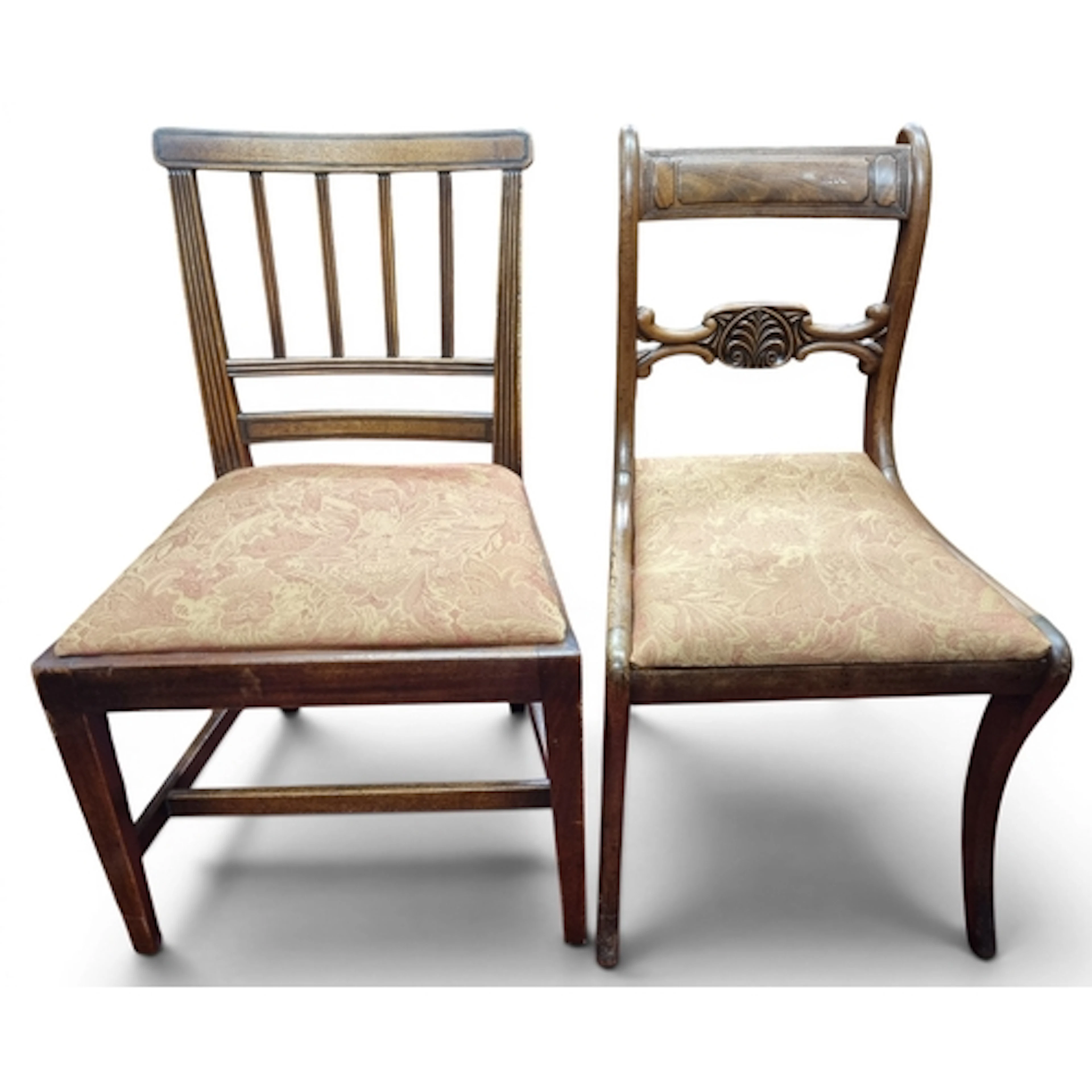 A 19th Century Hepplewhite style dining Chair along with a R...