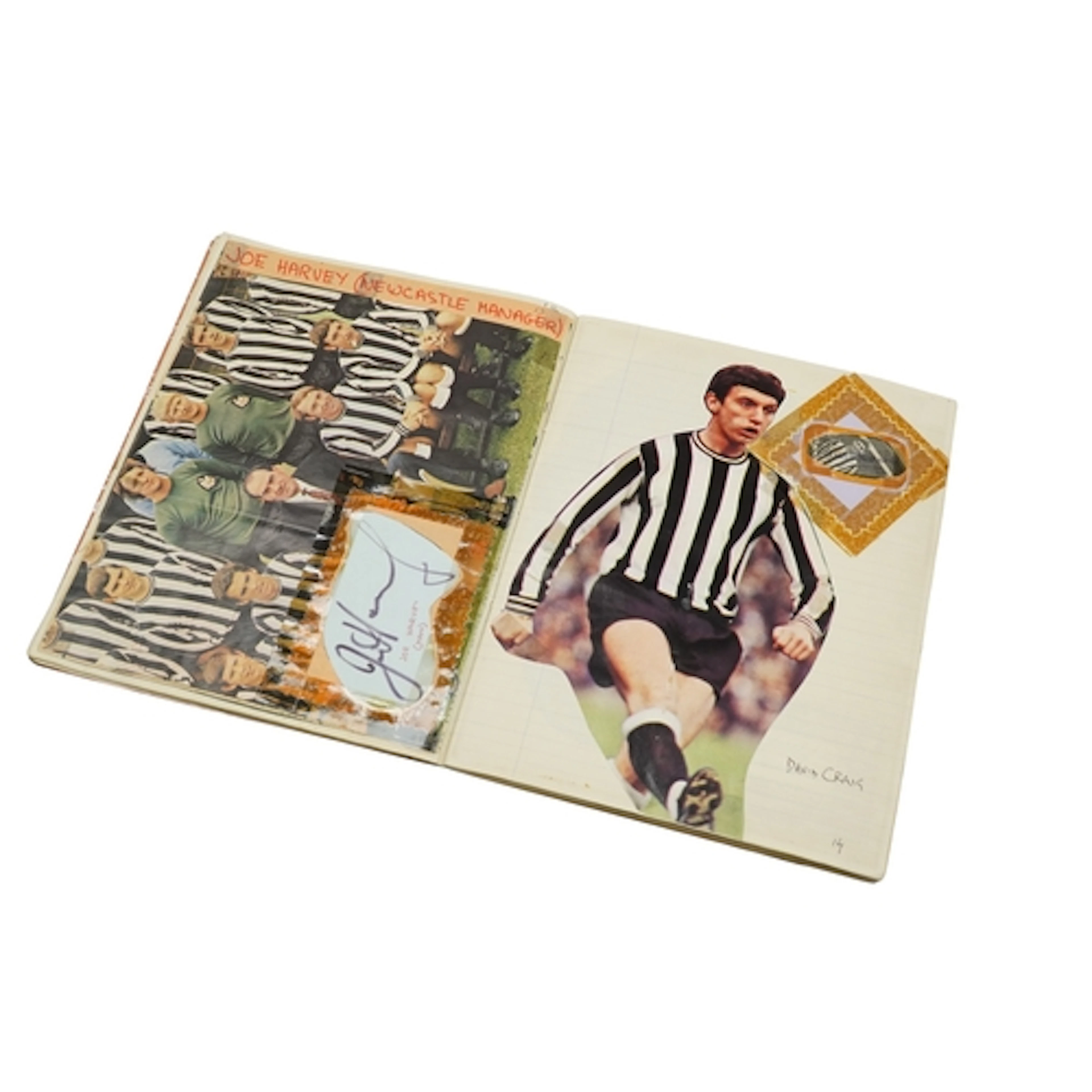 Newcastle United autograph and scrap book, 1960s, signatures...
