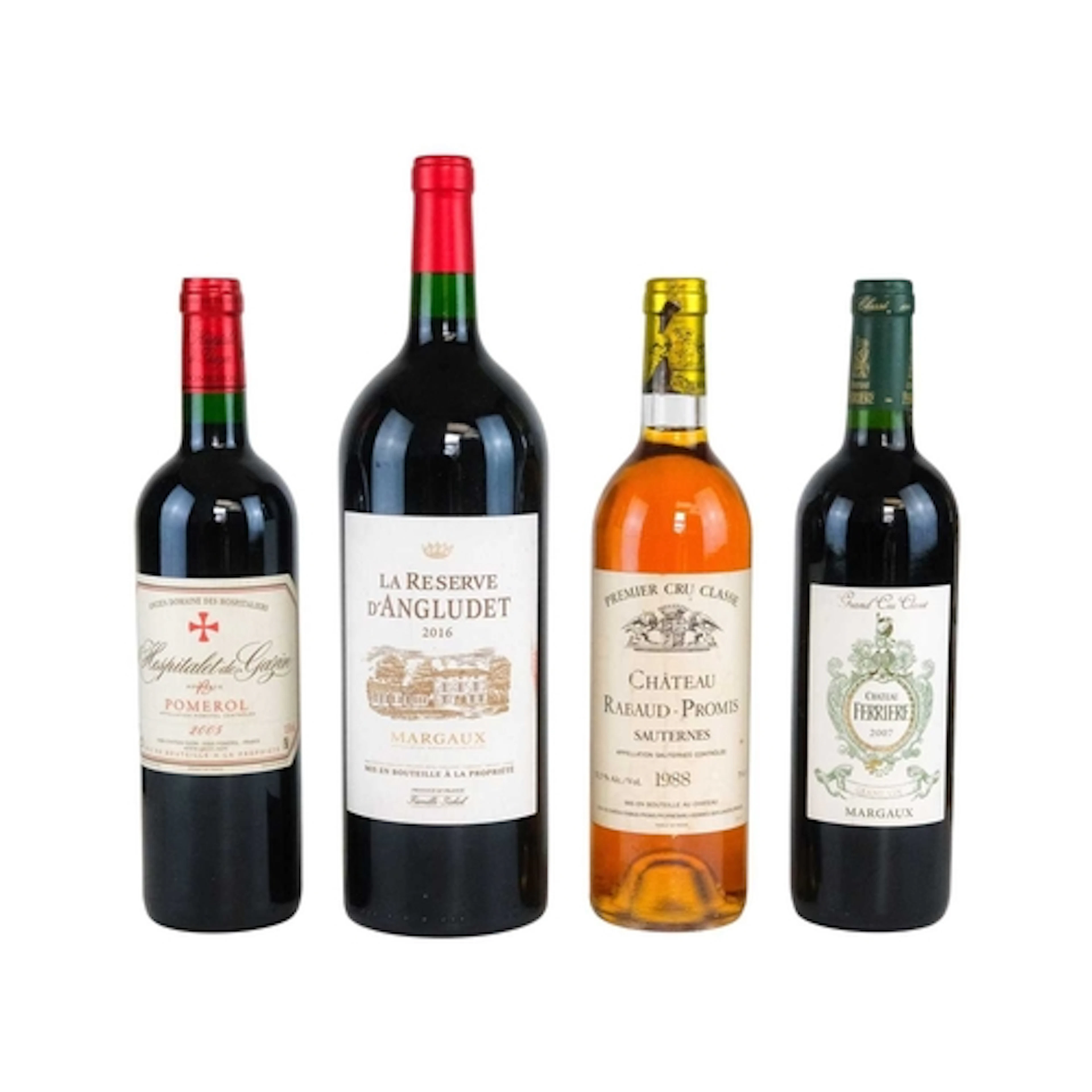 Four bottles of French wine. La Reserve D'Angludet Margaux 2...