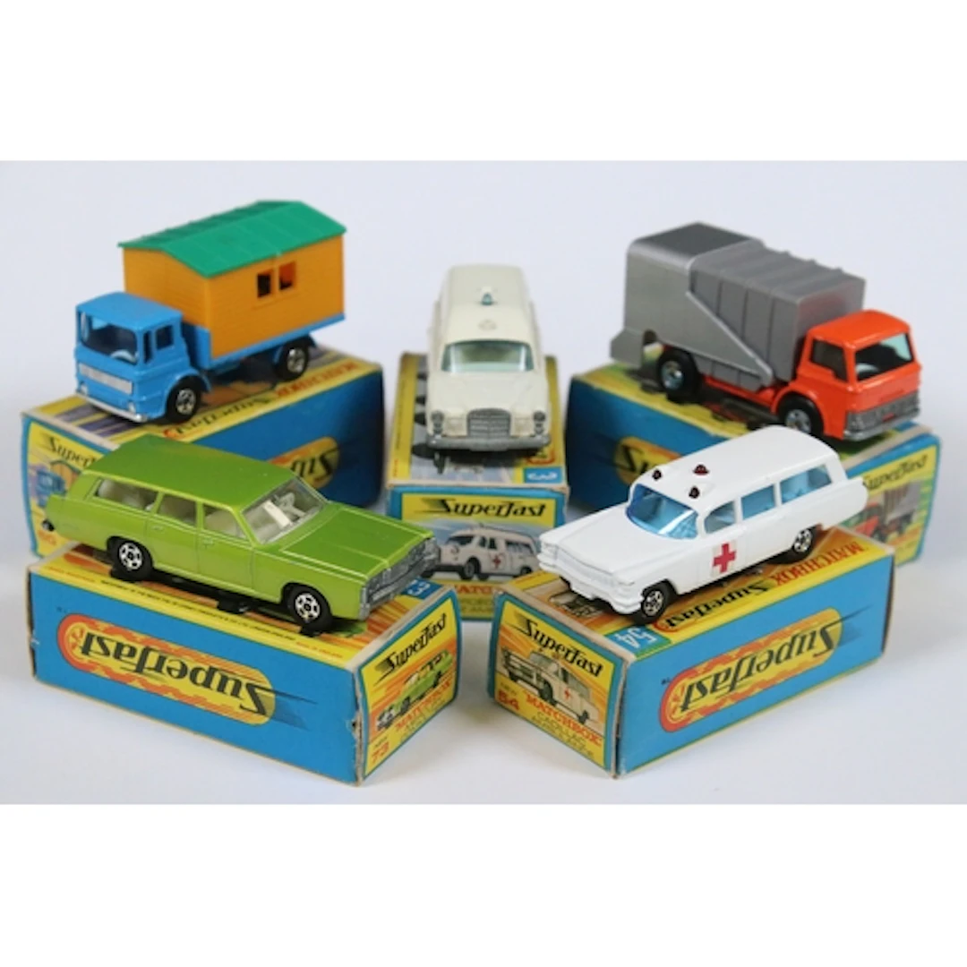 Five boxed Matchbox Superfast diecast models to include 3 Me...