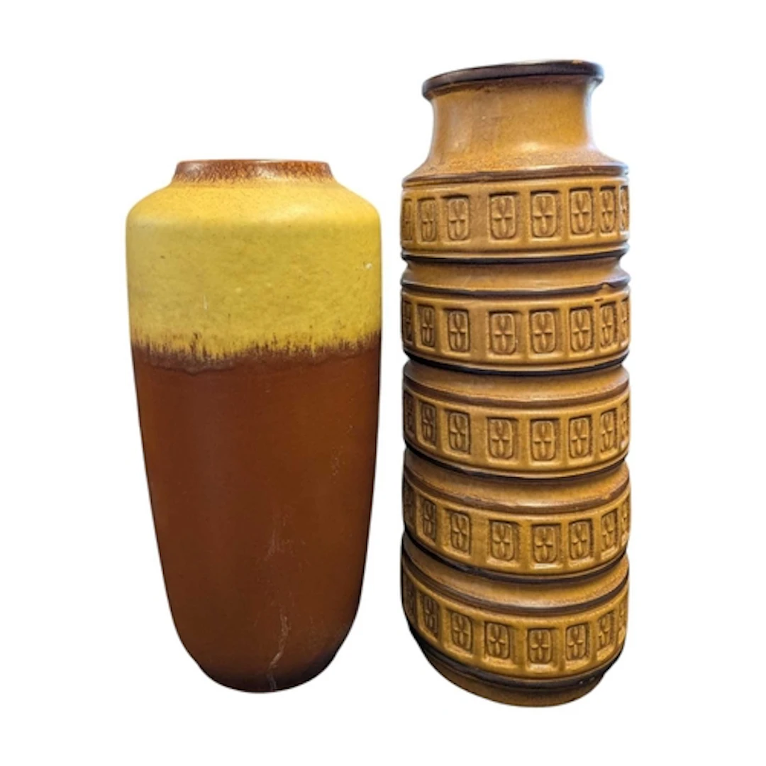 Scheurich - West German Pottery - Two large vintage mid 20th...
