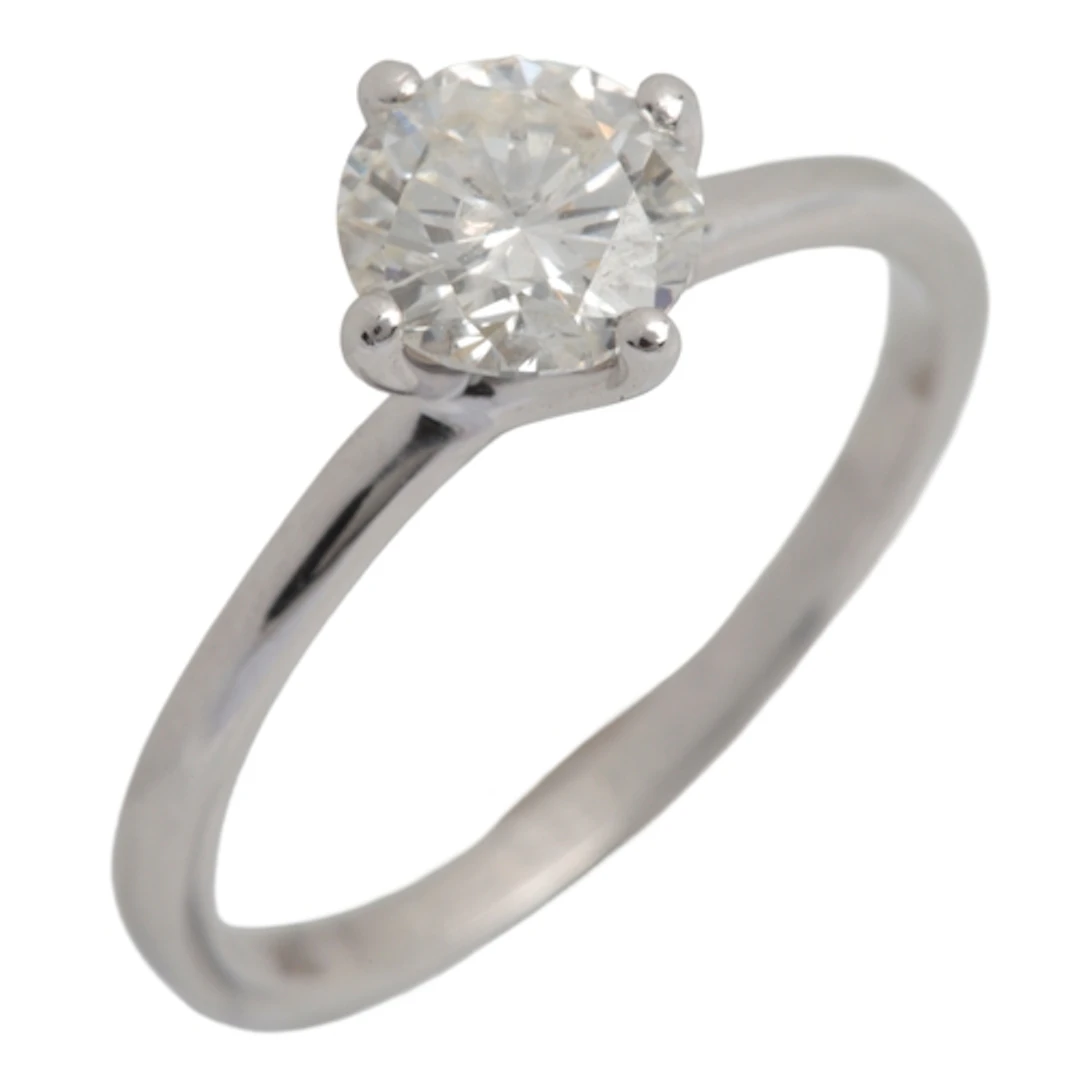 A diamond solitaire ring, claw-set with a brilliant-cut diam...