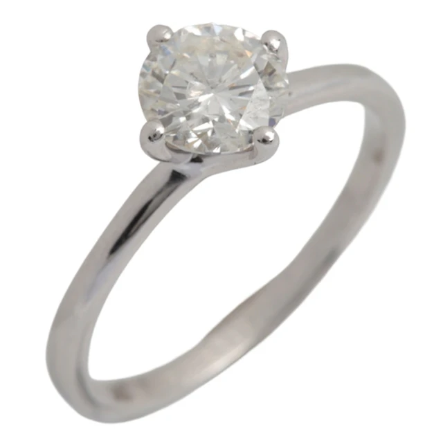 A diamond solitaire ring, claw-set with a brilliant-cut diam...