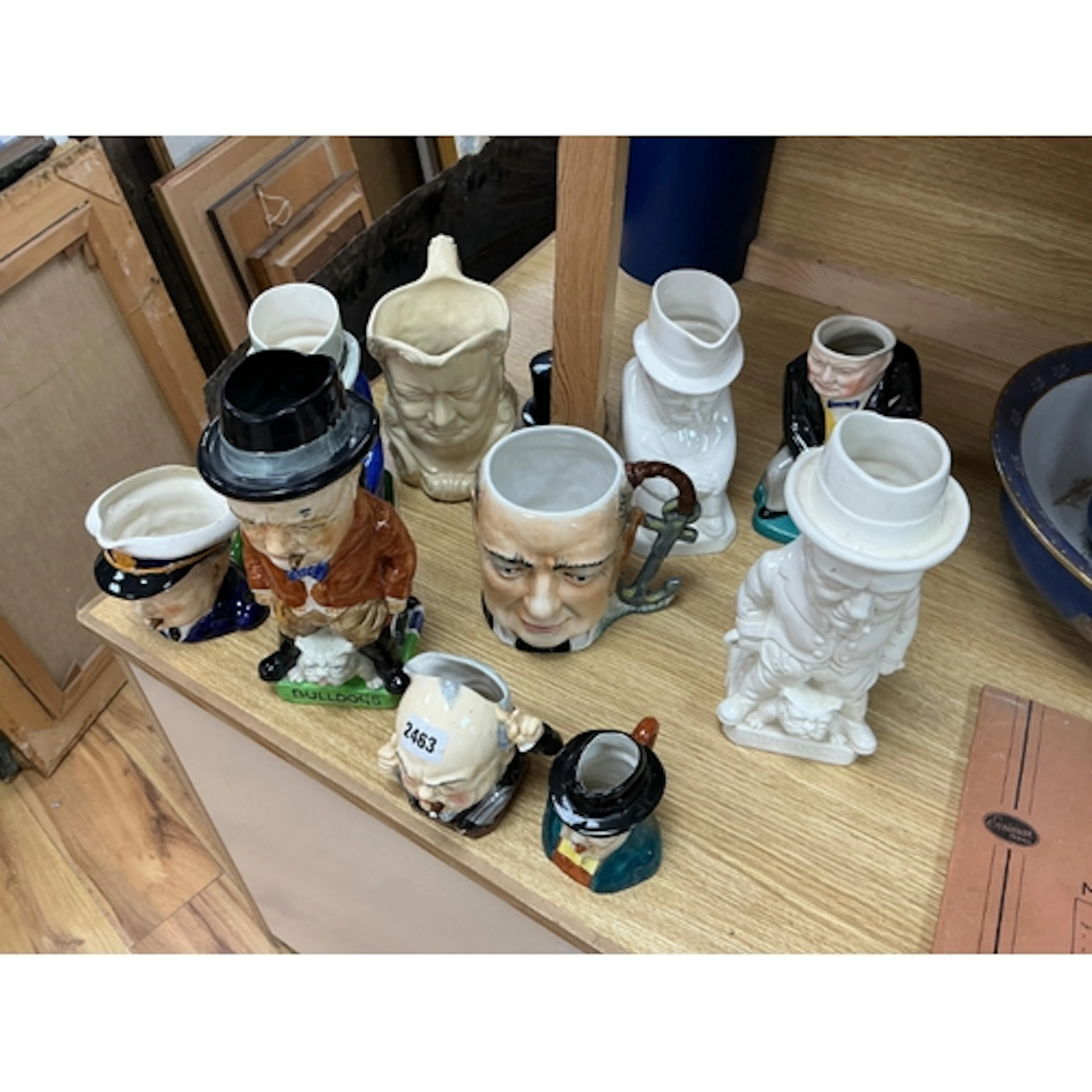 Churchill interest ten character jugs to include Burleighwar...