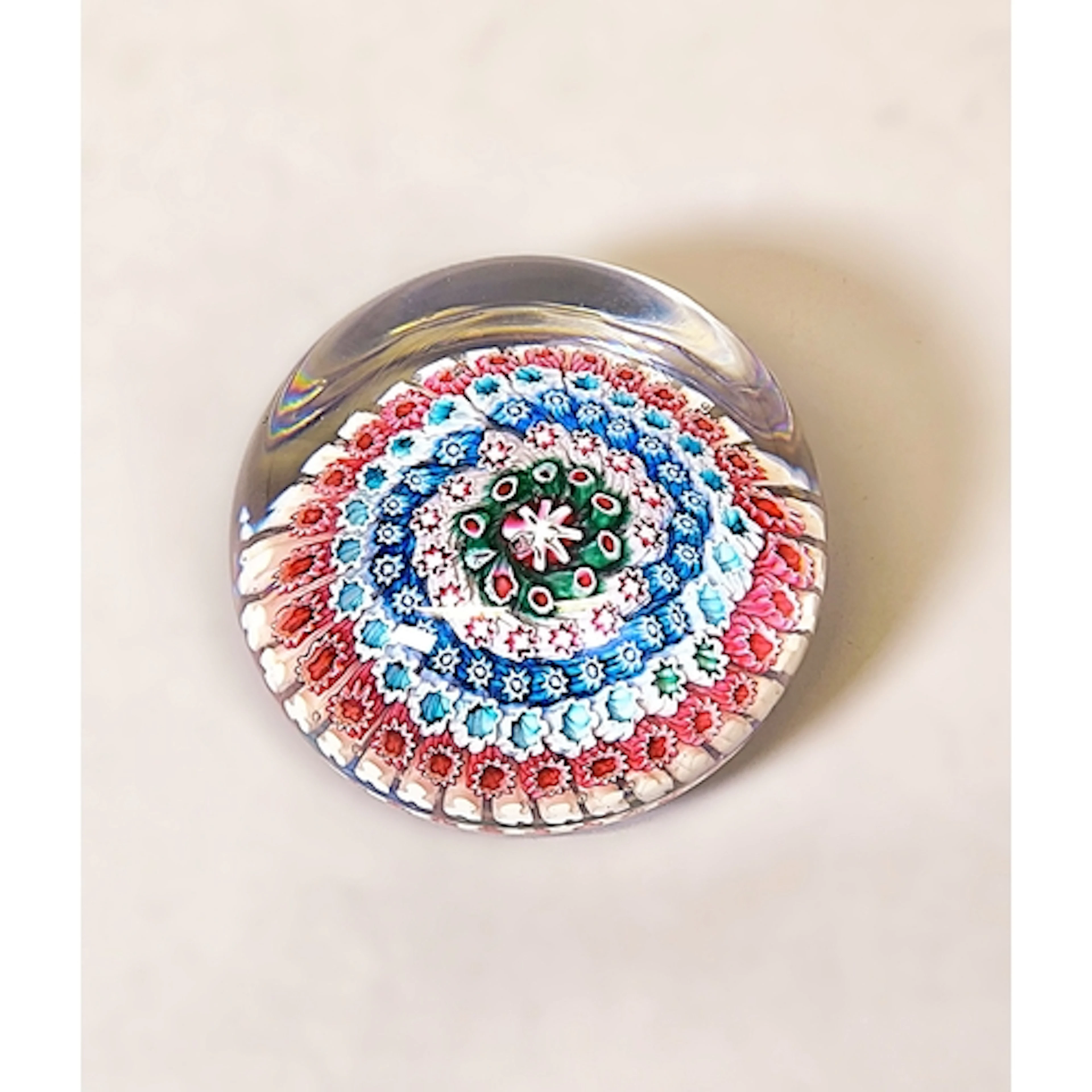 Old English millefiori glass paperweight c. Early 20th centu...
