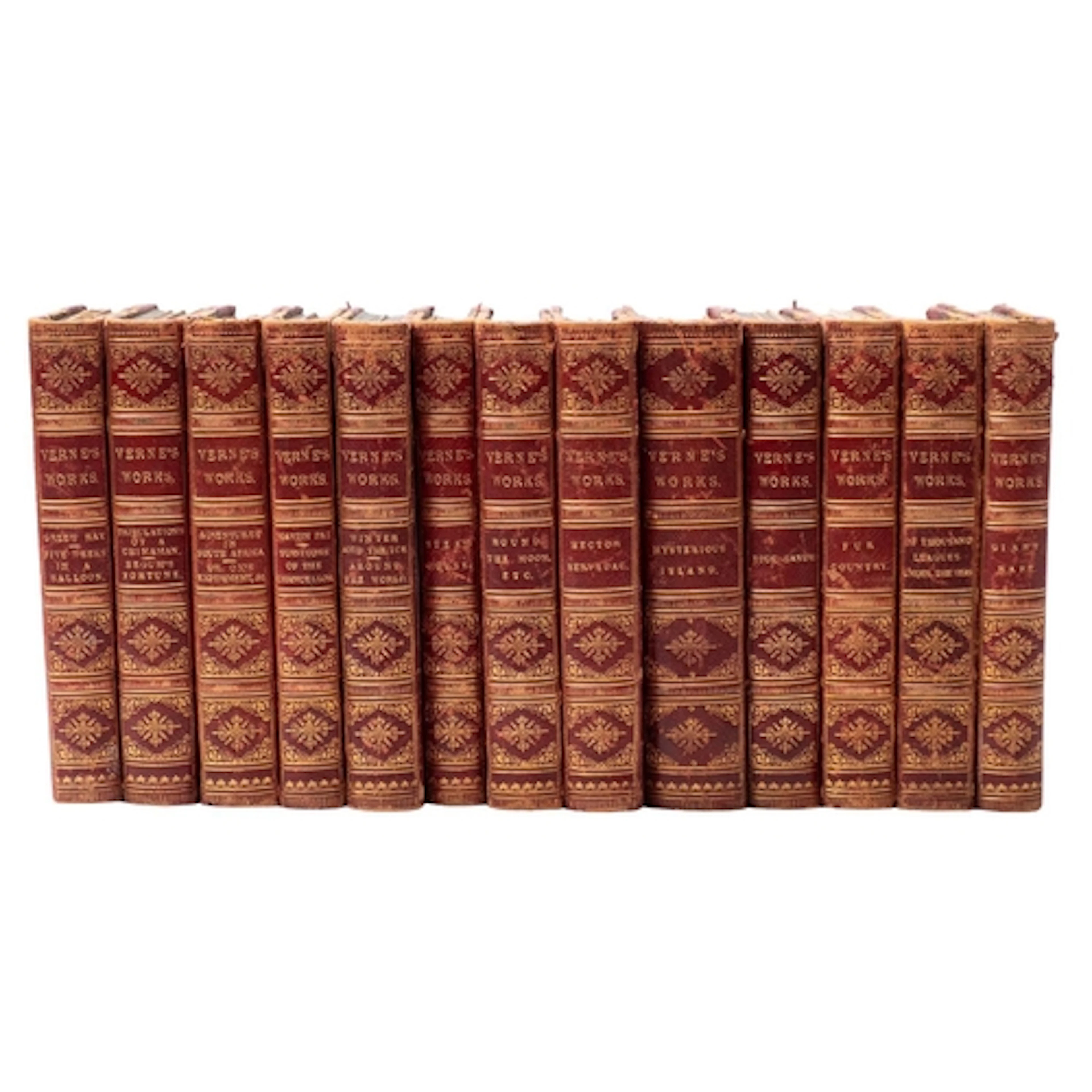 VERNE, Jules. Bindings, illustrated editions, 13 vols., Lond...