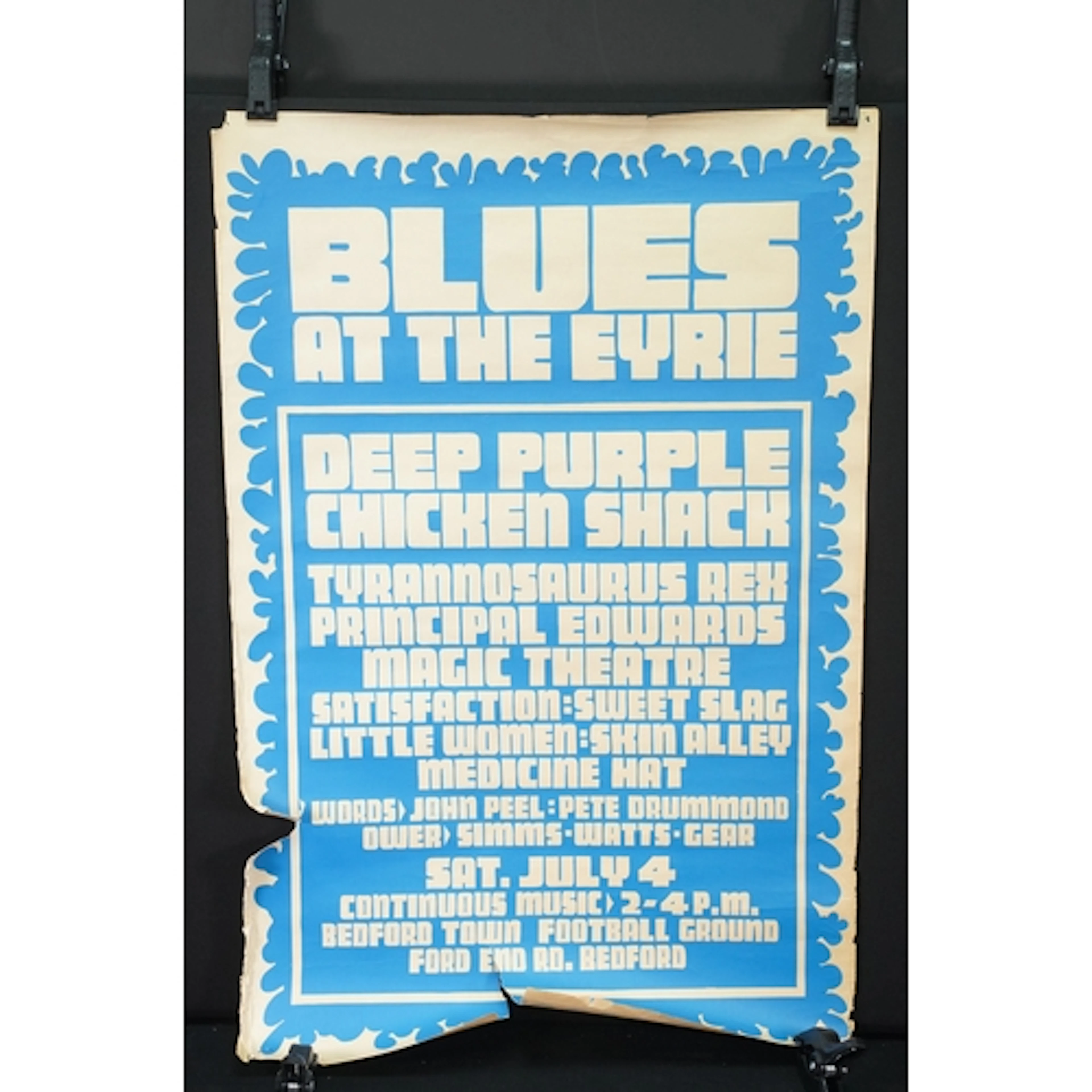Poster - Blues At The Eyrie Festival original 1970 promo pos...