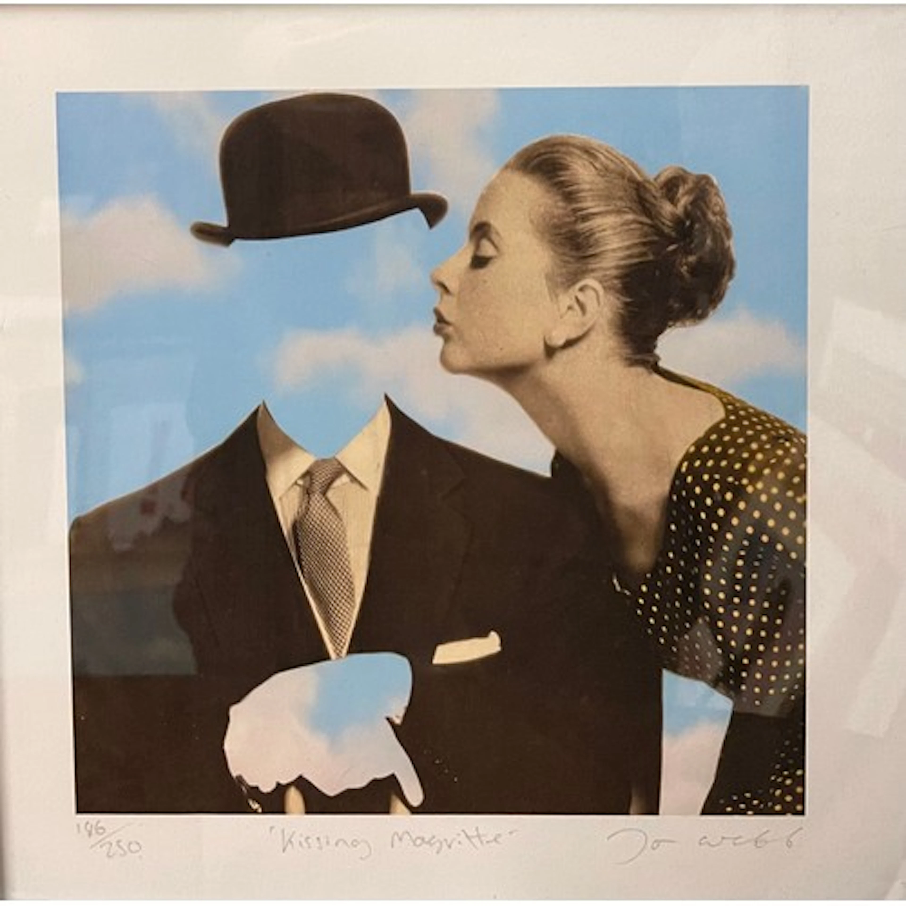 Joe Webb (b.1976), limited edition art print, Kissing Magrit...