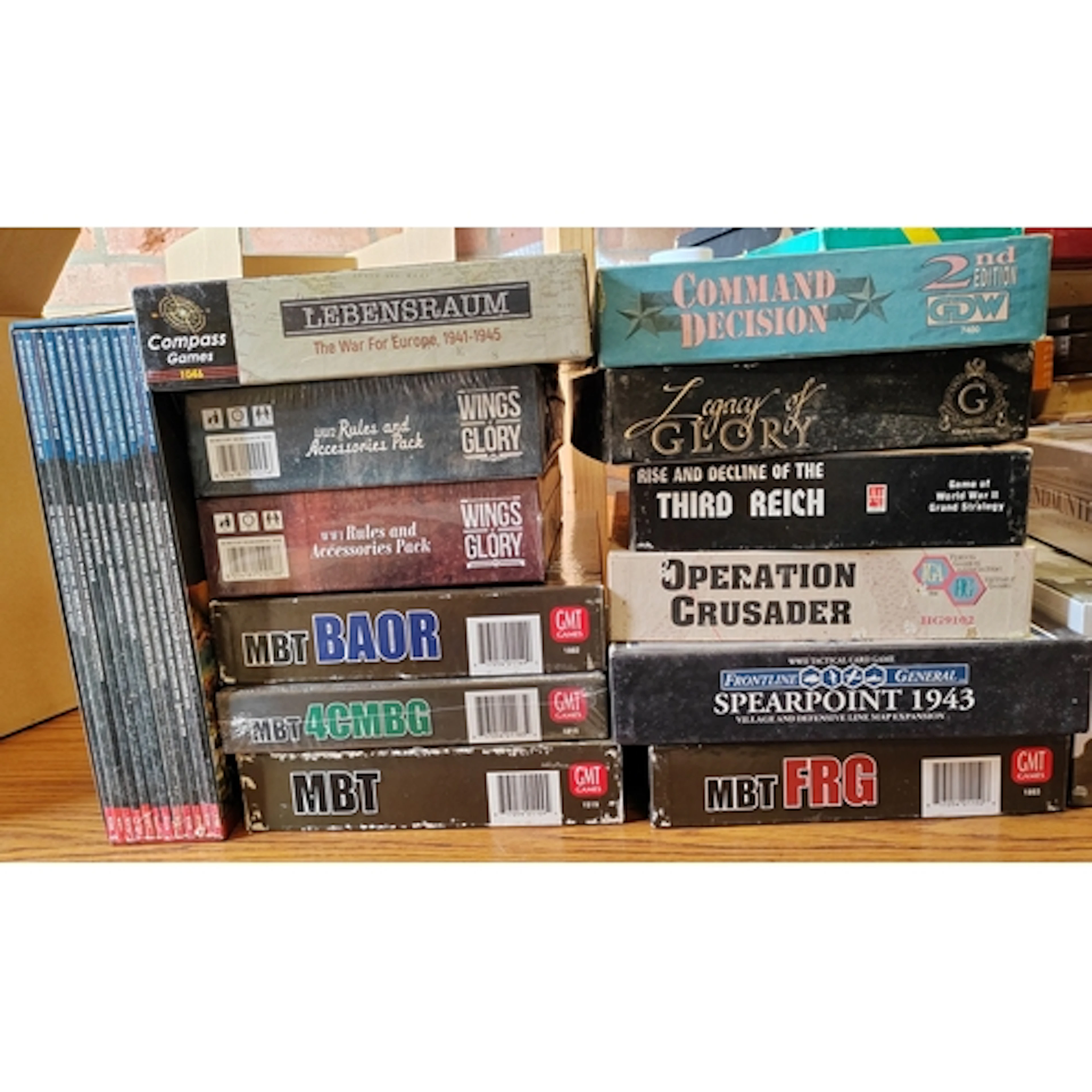 Collection of WWII themed board games, includes Undaunted St...