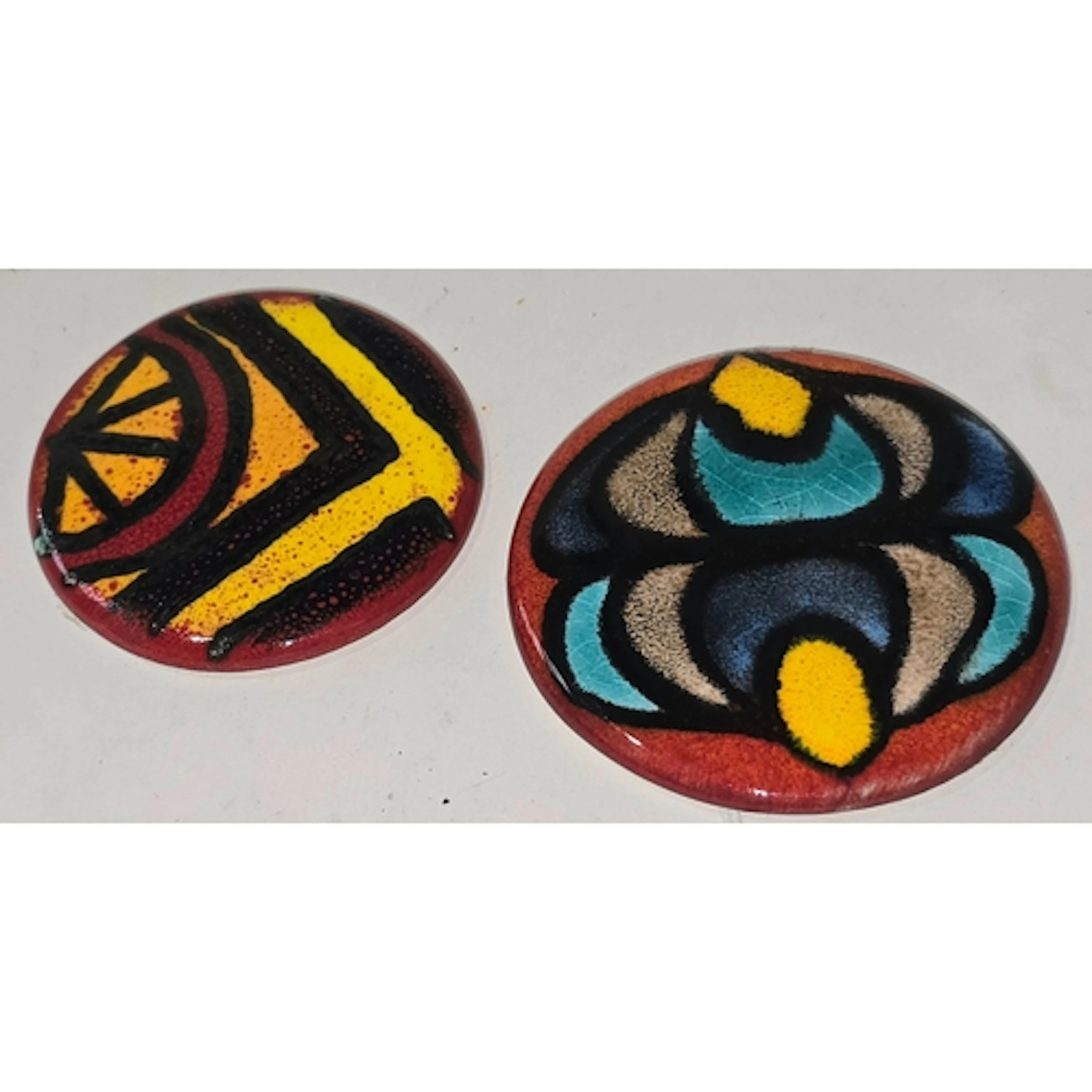 Poole Pottery living glaze Delphis style small roundels deco...