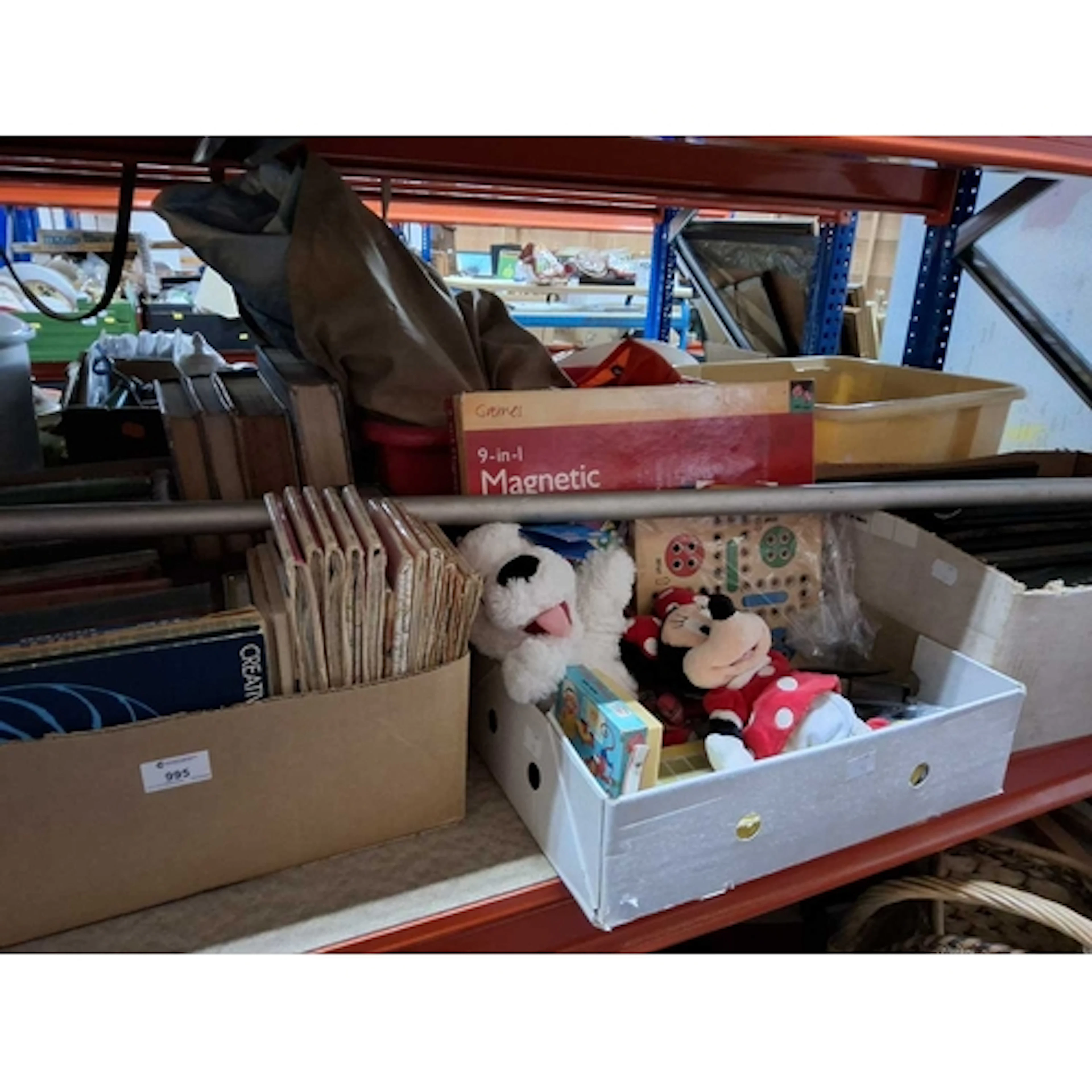 FIVE BOXES OF MOSTLY JUVENALIA to include a box of Scalextri...