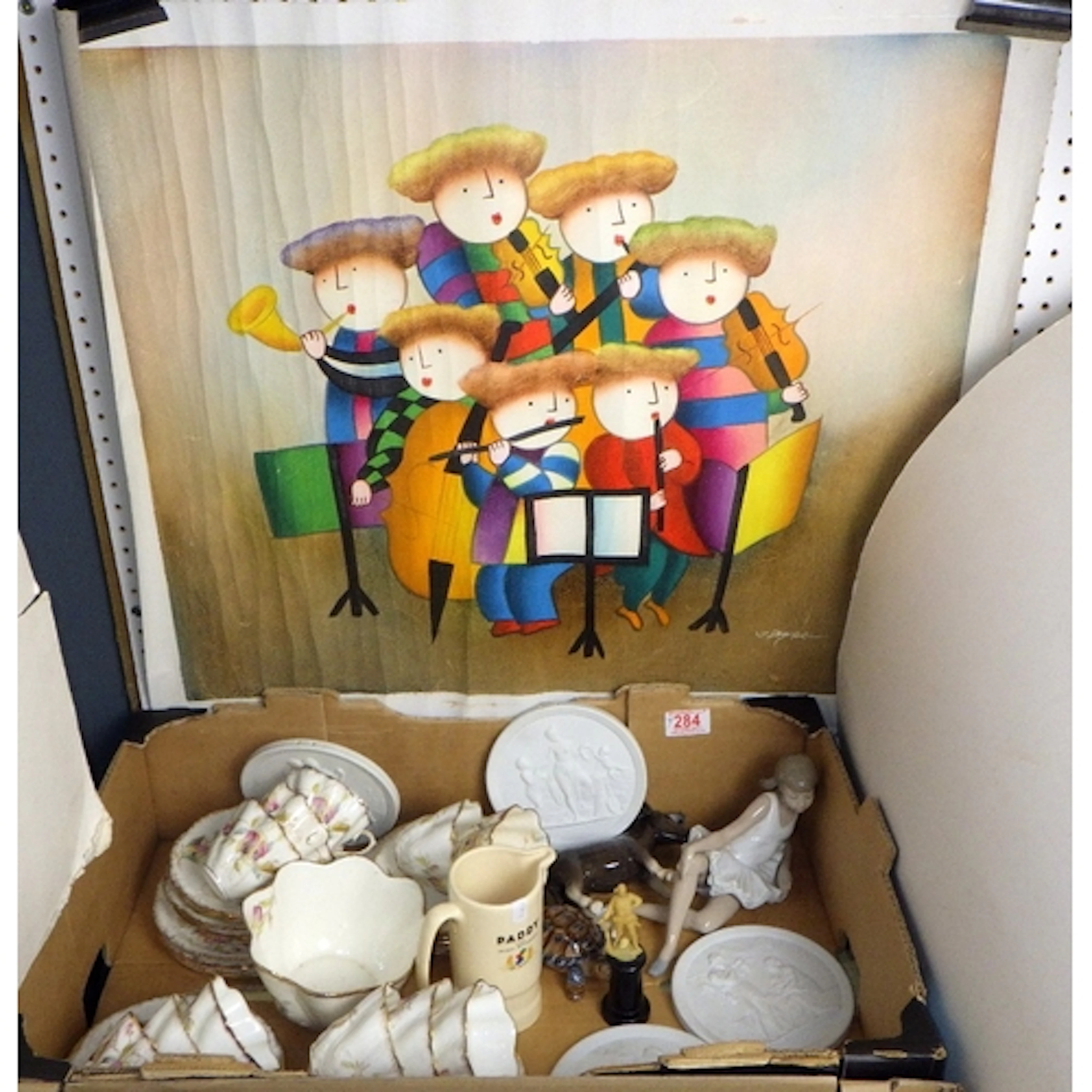 A qty of ceramics to inc Copenhagen plaques, Victorian tea w...
