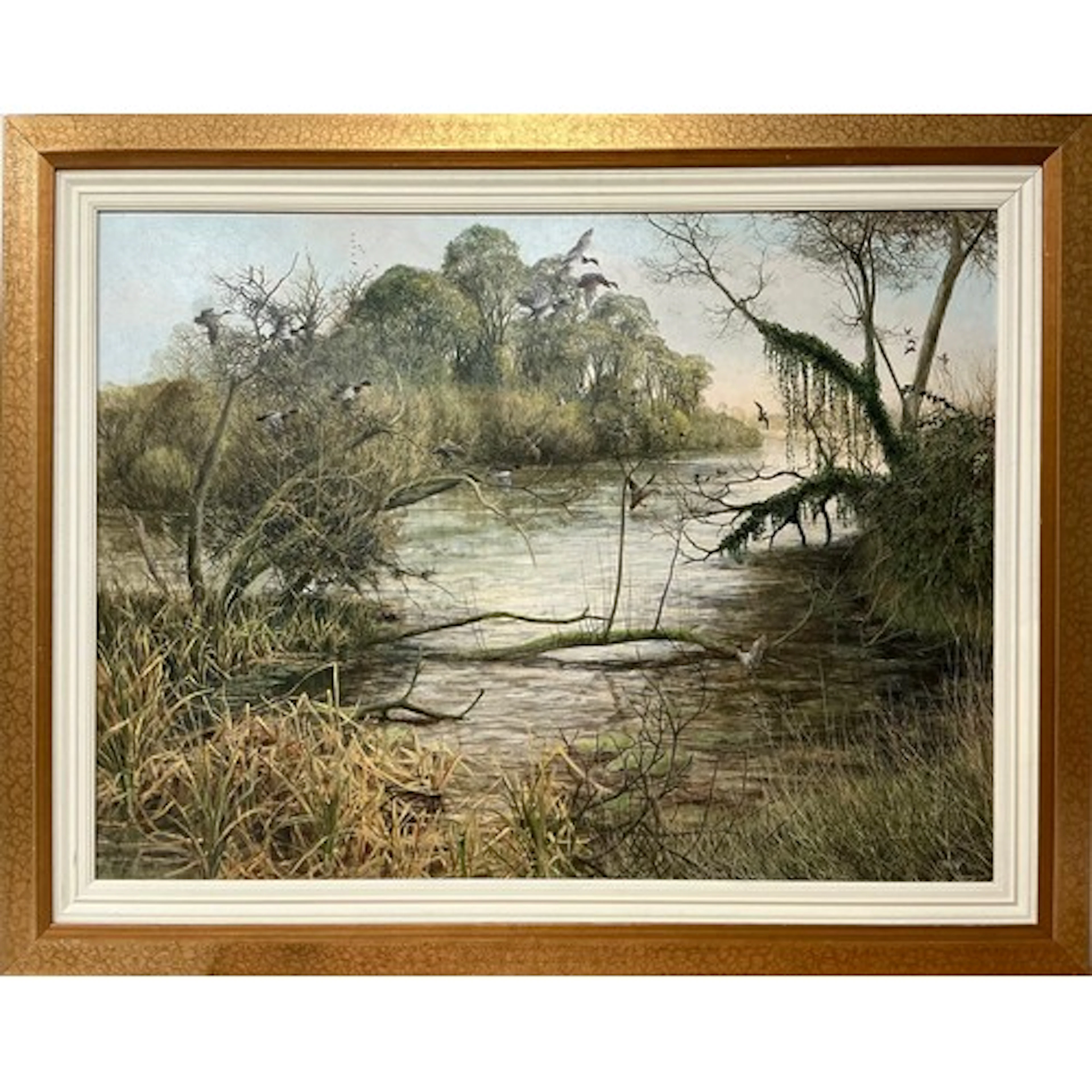 Ken Turner (British b. 1926) Mallards At the Waters Edge s...
