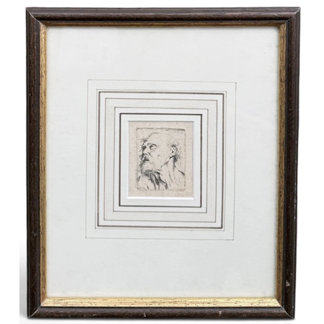 17TH CENTURY SCHOOL: PORTRAIT OF A MAN Old master etching on...
