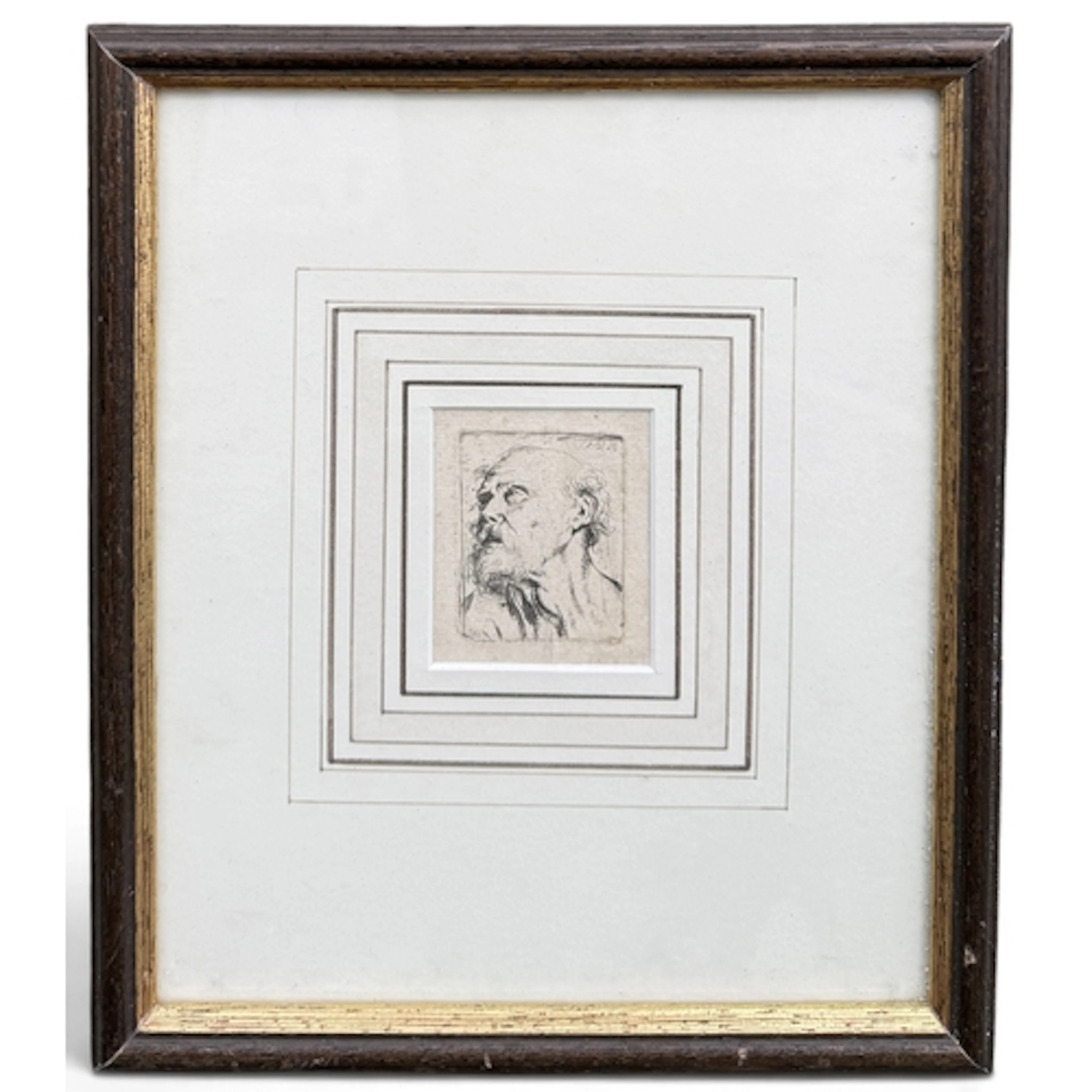 17TH CENTURY SCHOOL: PORTRAIT OF A MAN Old master etching on...