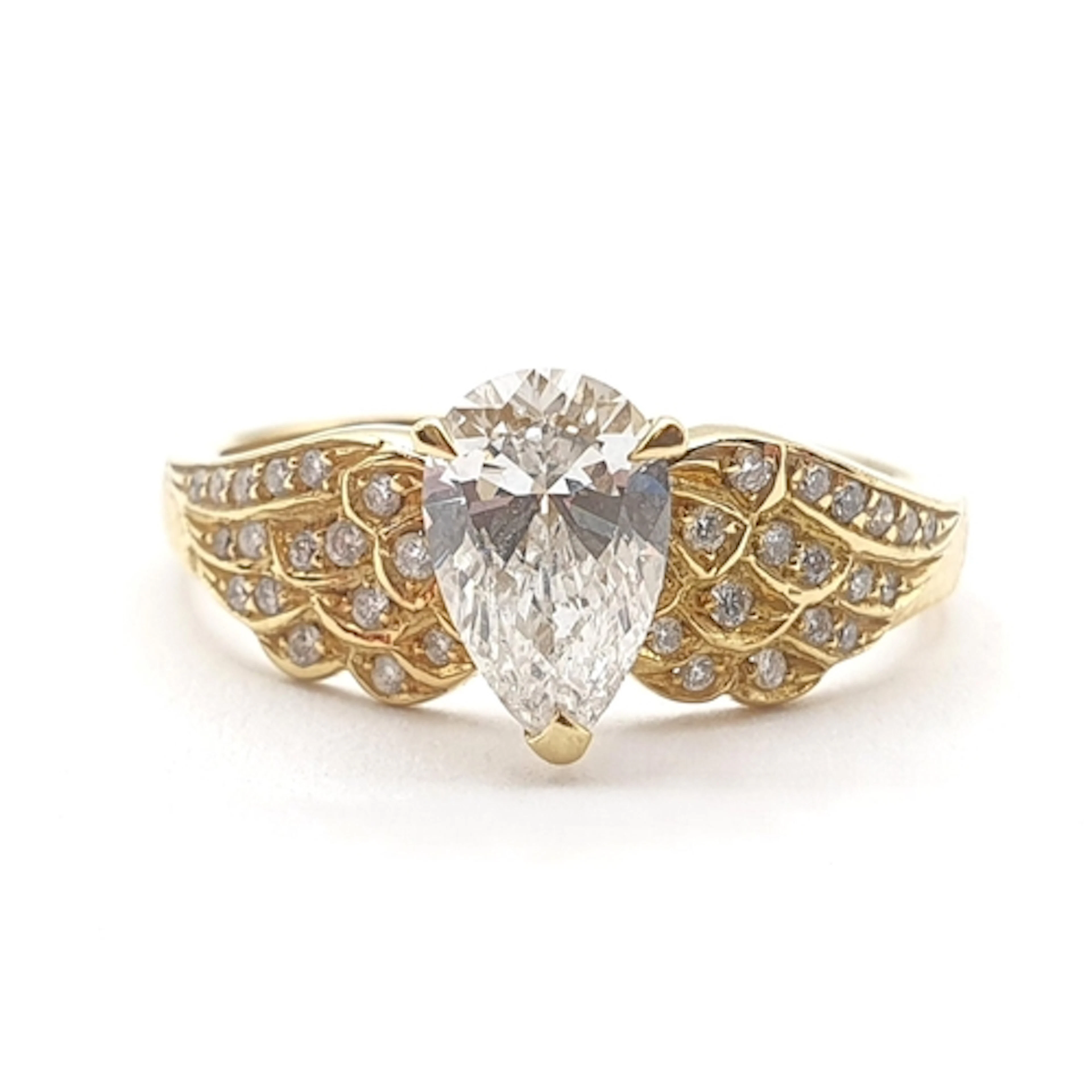 A Diamond Dress Ring by Pragnell, 'Tiara' design, central cl...