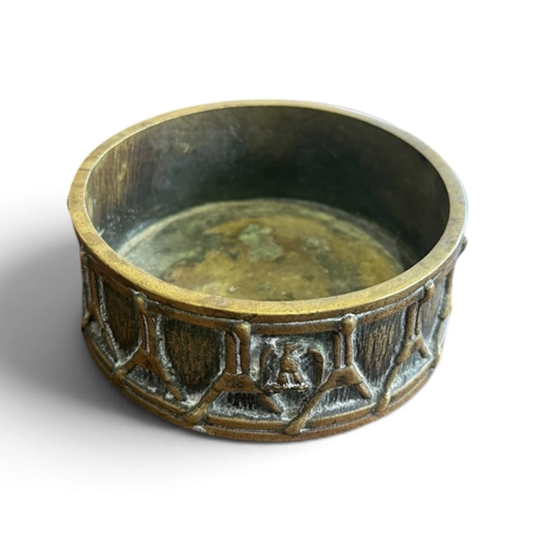 MAX LE VERRIER (FRENCH 1891-1973): A BRONZE ASHTRAY Of circu...
