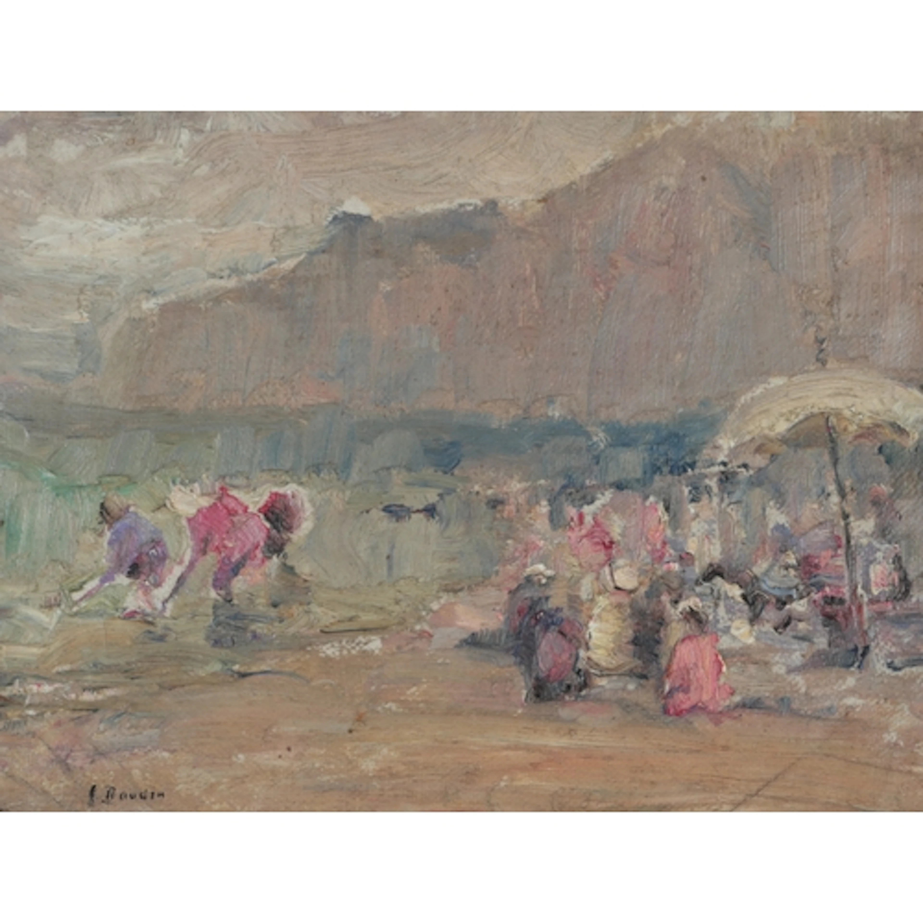 Eugene Boudin (French, 1824-1898) 'Trouville' signed lower ...