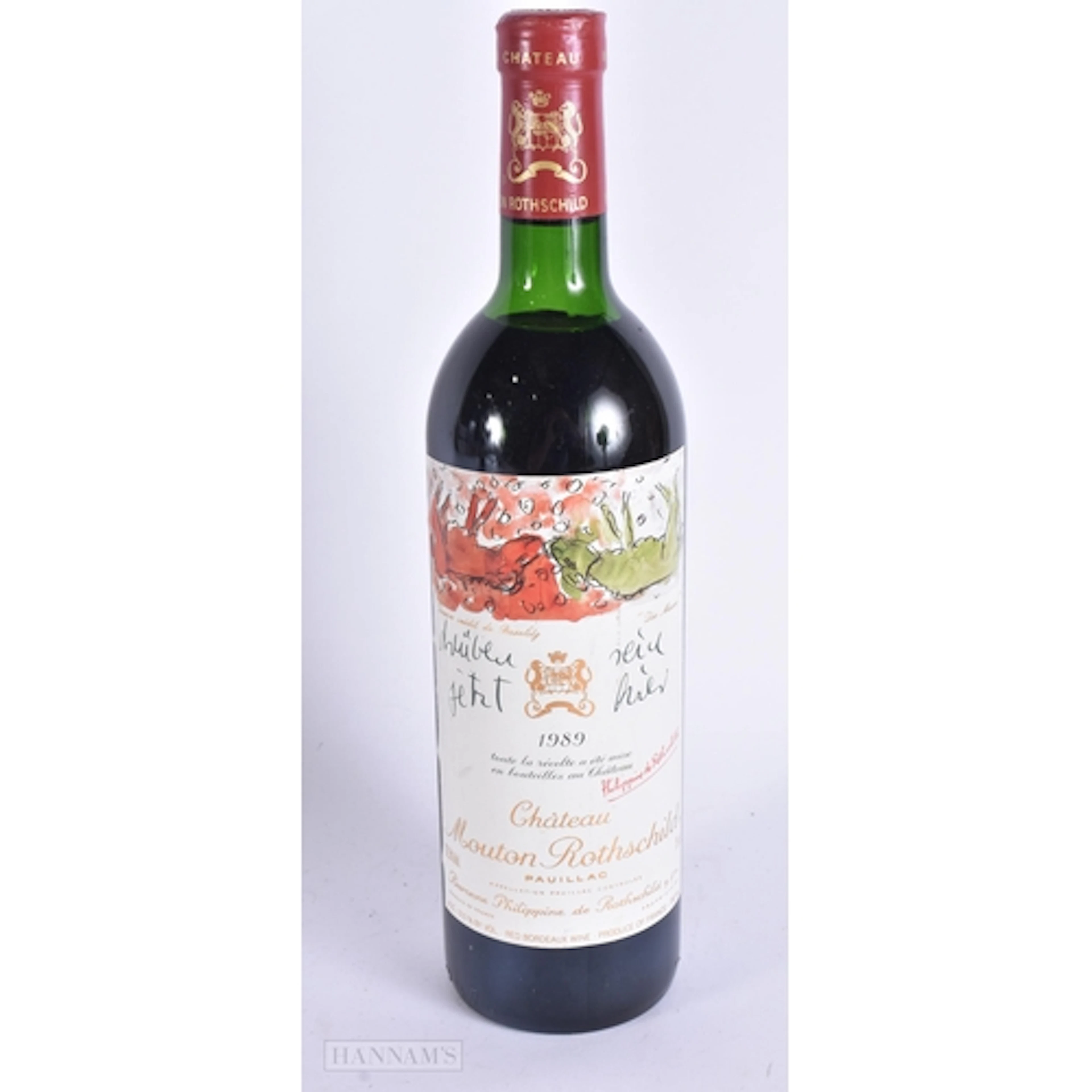 1989 CHÂTEAU MOUTON ROTHSCHILD PAUILLAC BORDEAUX. 75CL. FILL...