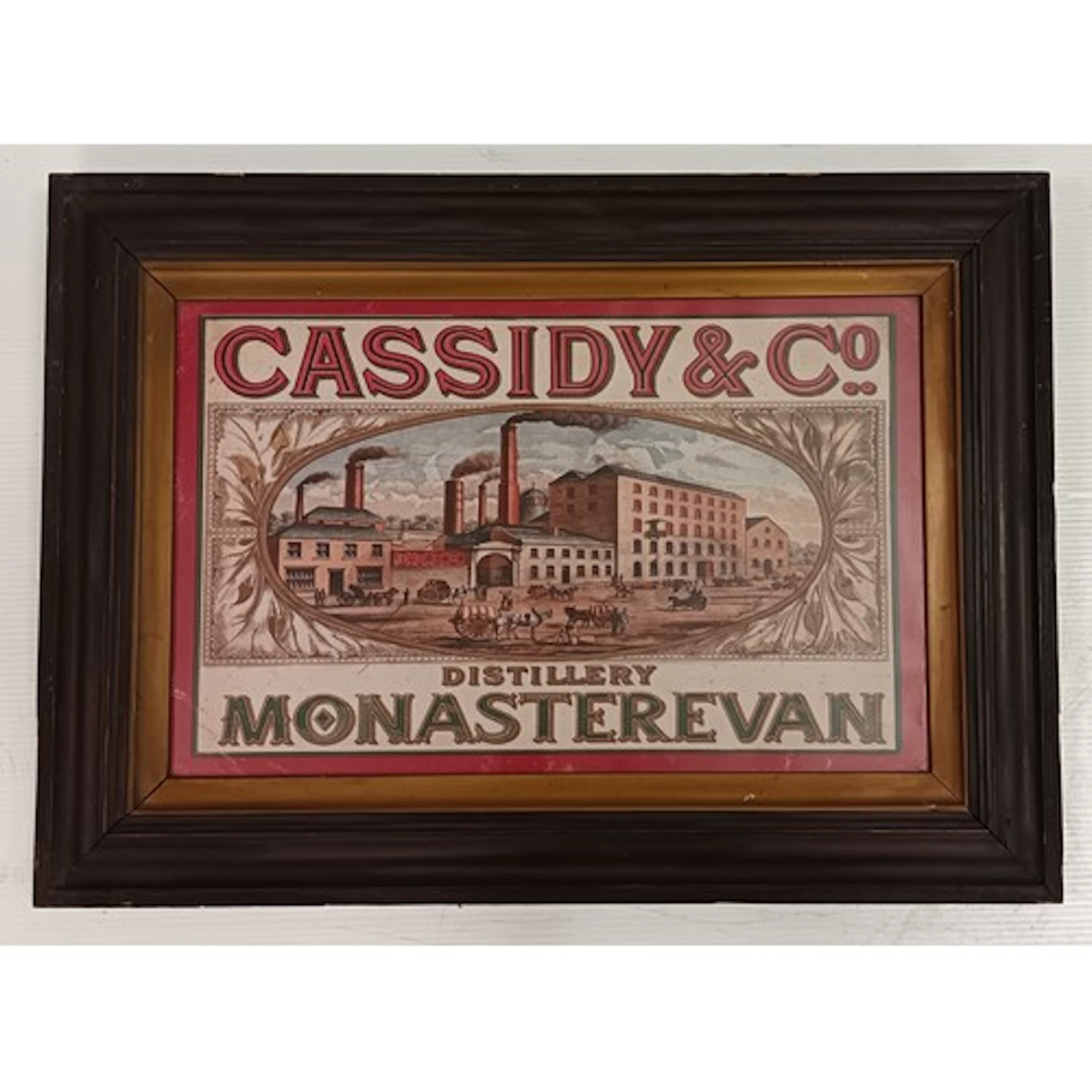 Cassidy & Co. Monasterevan Distillery Framed Advertising Pri...