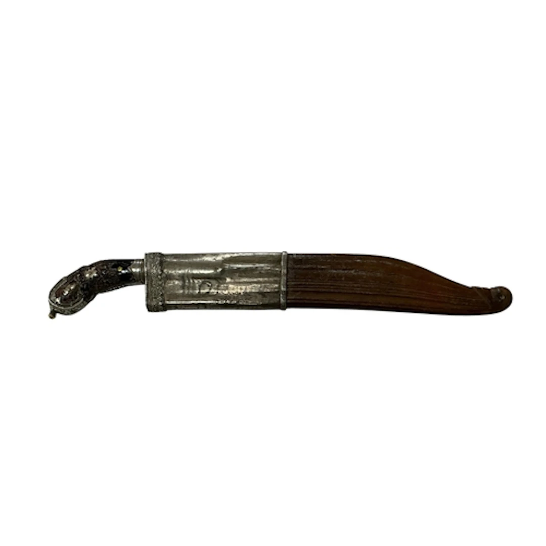 A 19th century Celanese knife piah kaetta, 27cm overall, two...