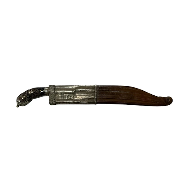 A 19th century Celanese knife piah kaetta, 27cm overall, two...
