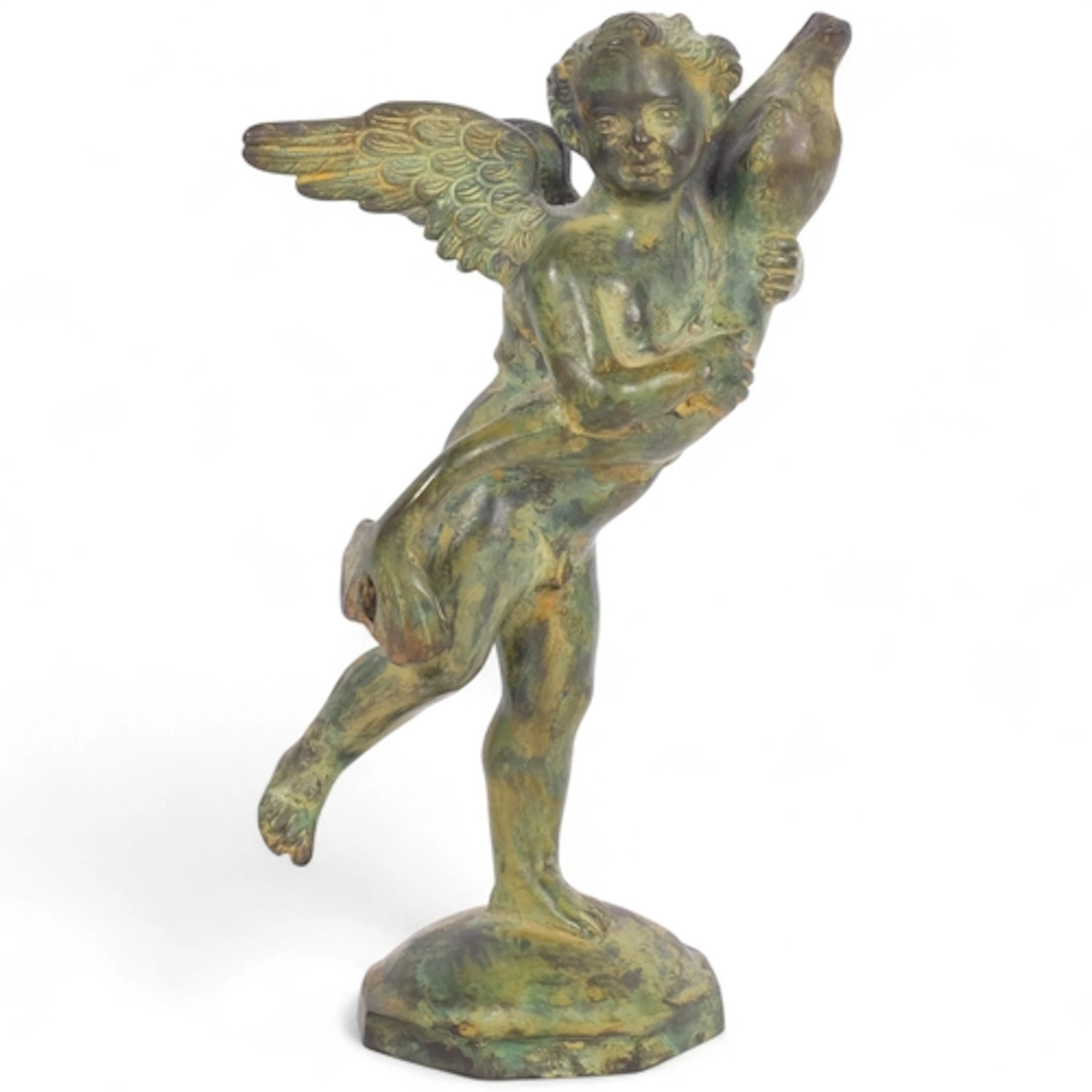 After Verrocchio, bronze group depicting a putti and dolphin...