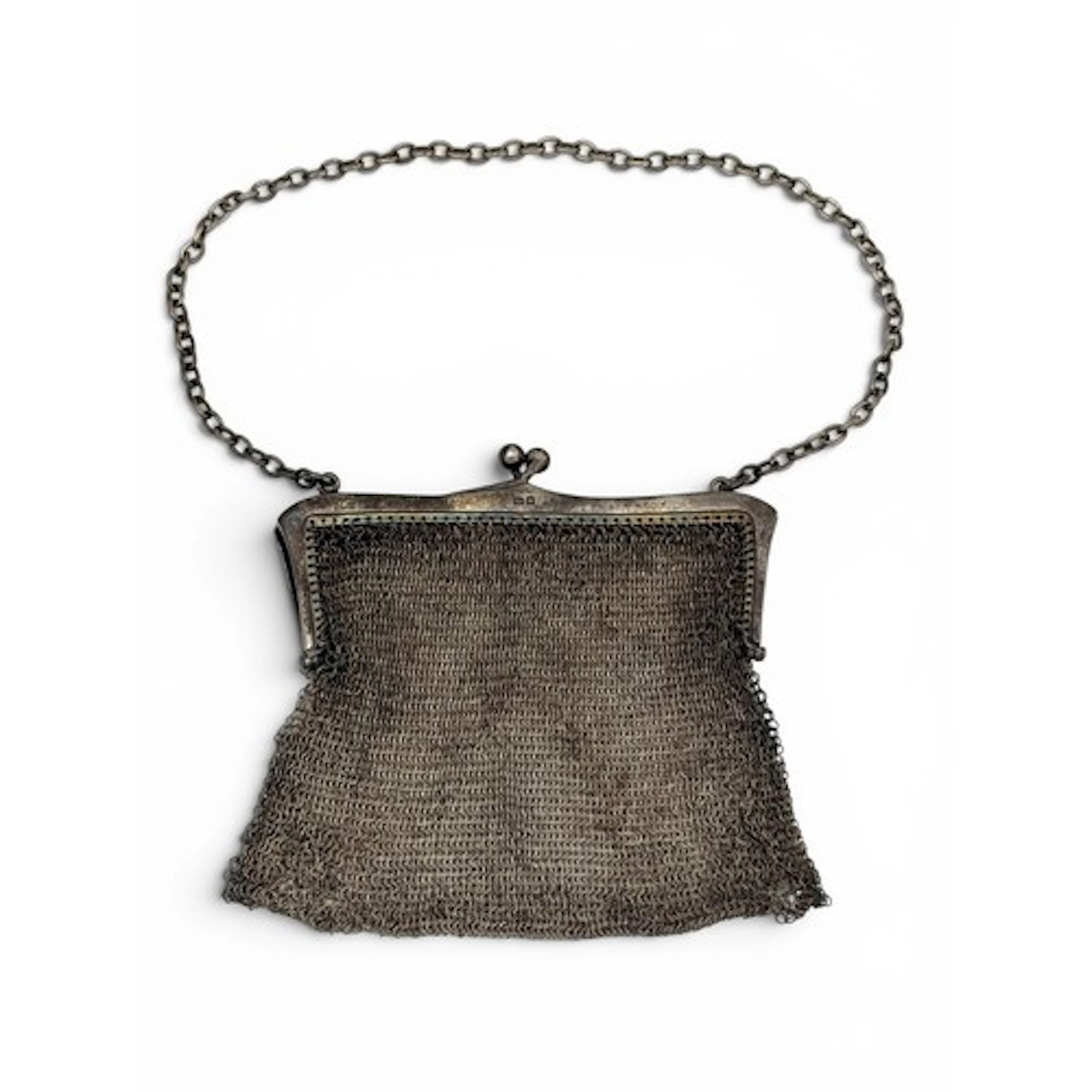 A silver mesh purse, Cornelius Desormeaux Saunders & James F...