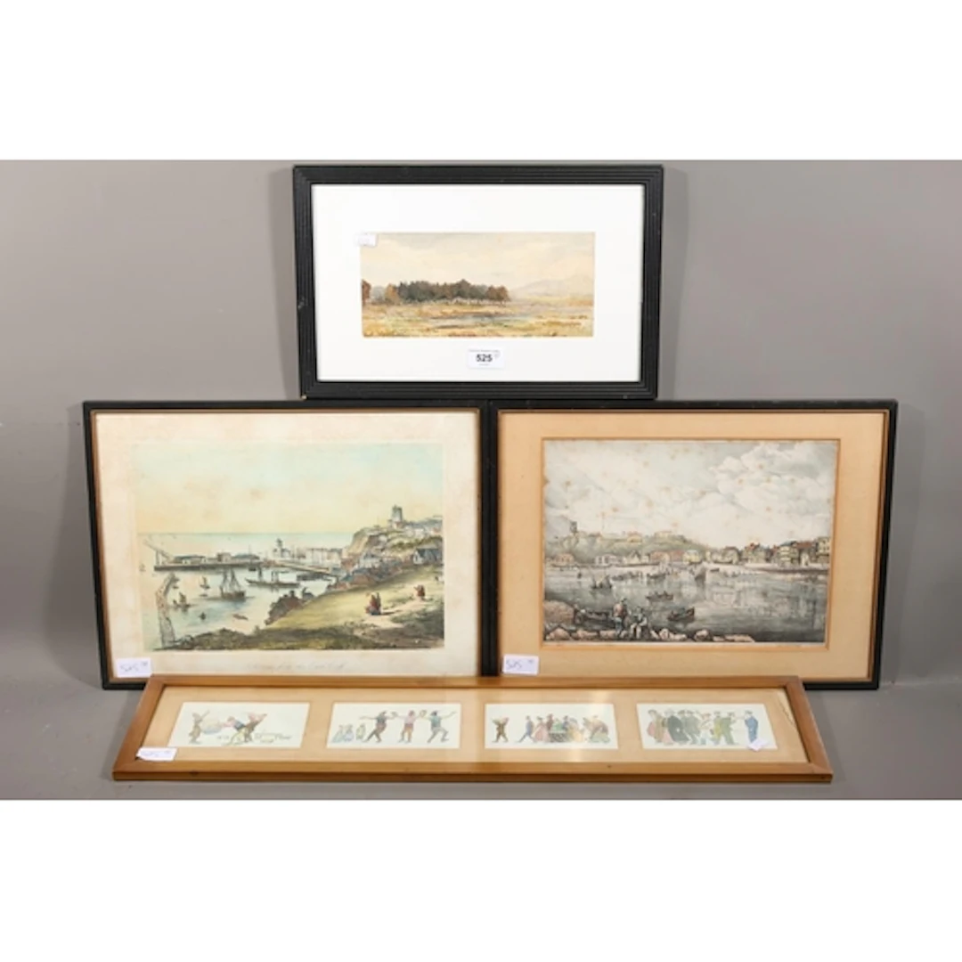 19TH CENTURY SCHOOL, treeline, watercolour painting, unsigne...