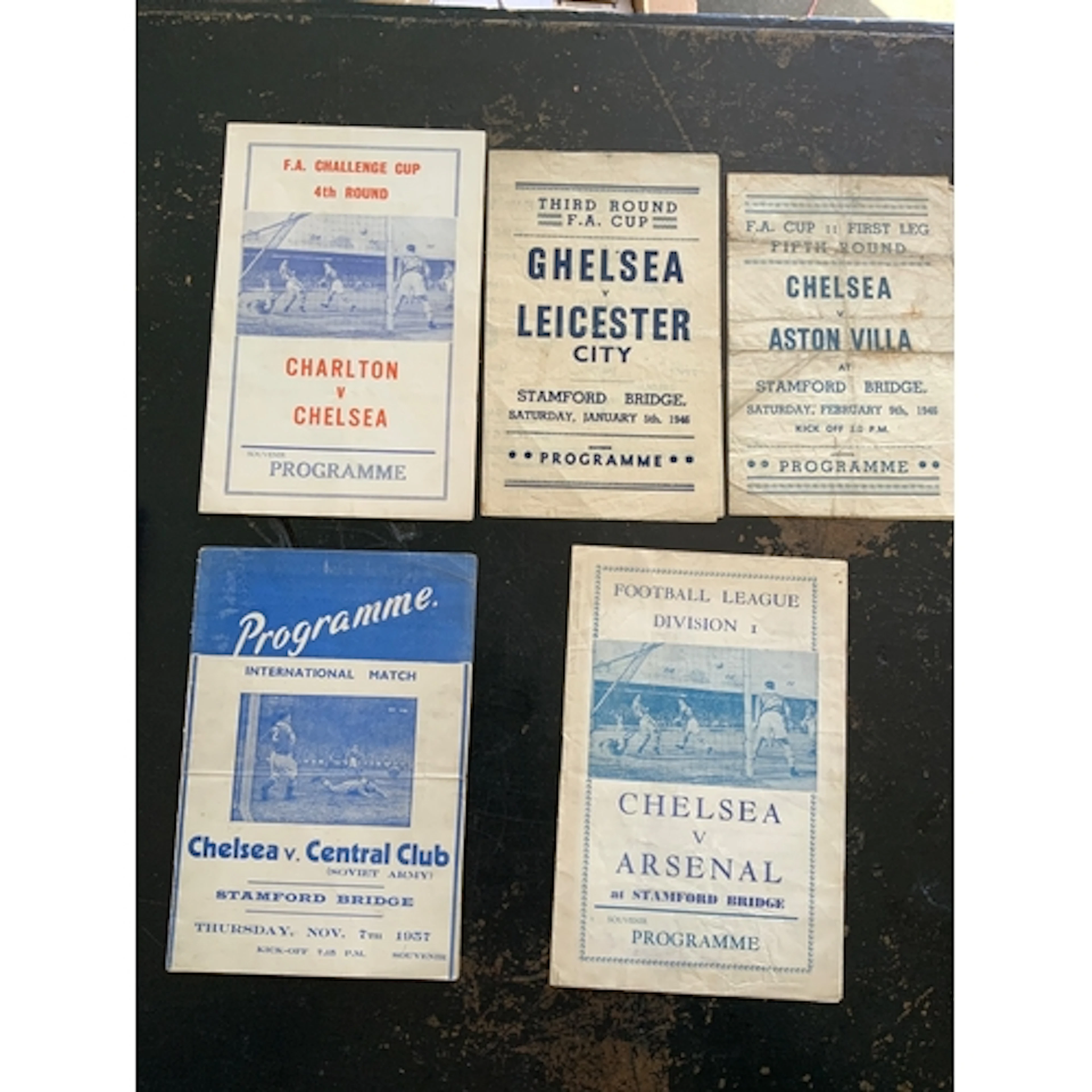Chelsea Pirates Football Programmes: FA Cup matches v 45/46 ...