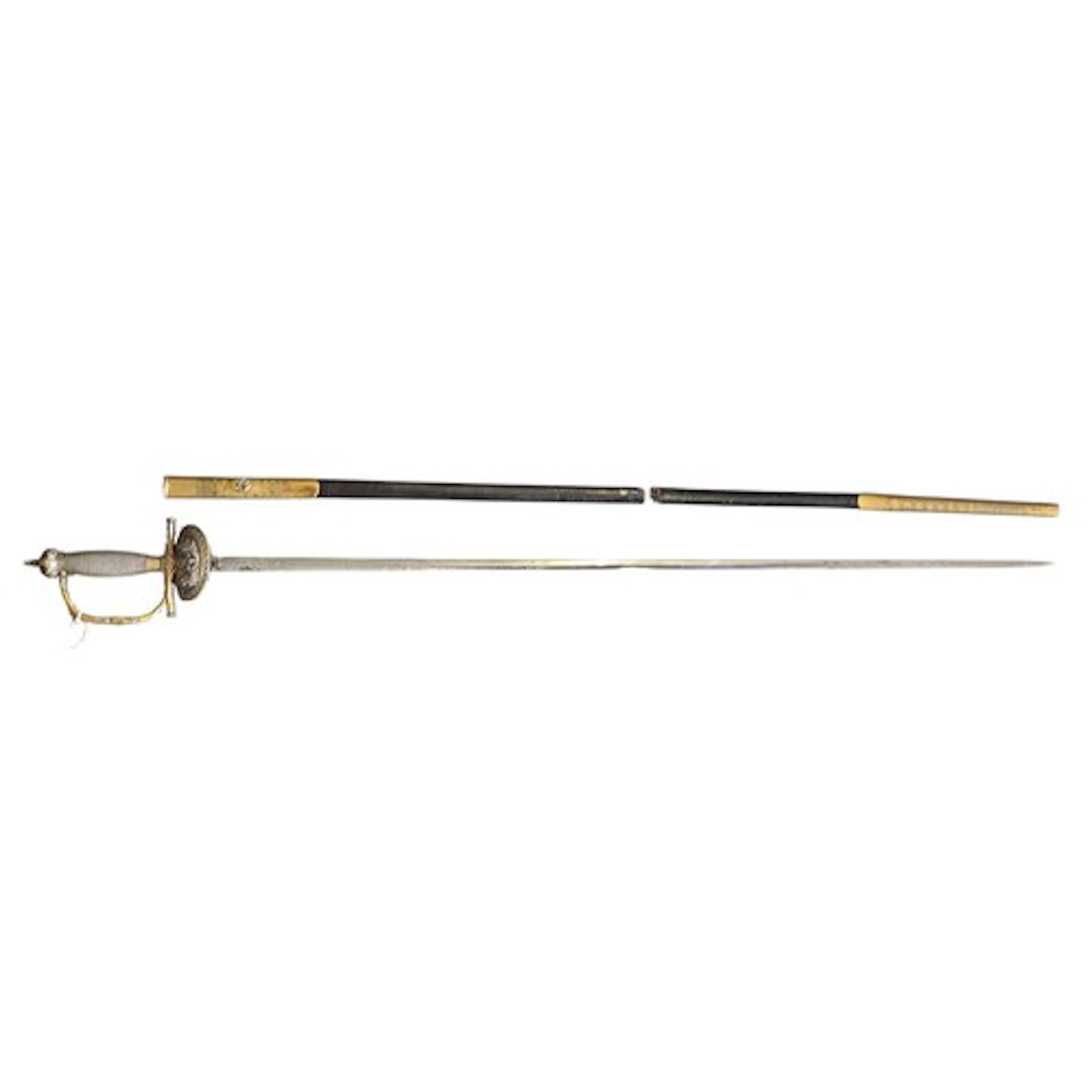 Early 20th century court rapier sword, with Edward VII Royal...