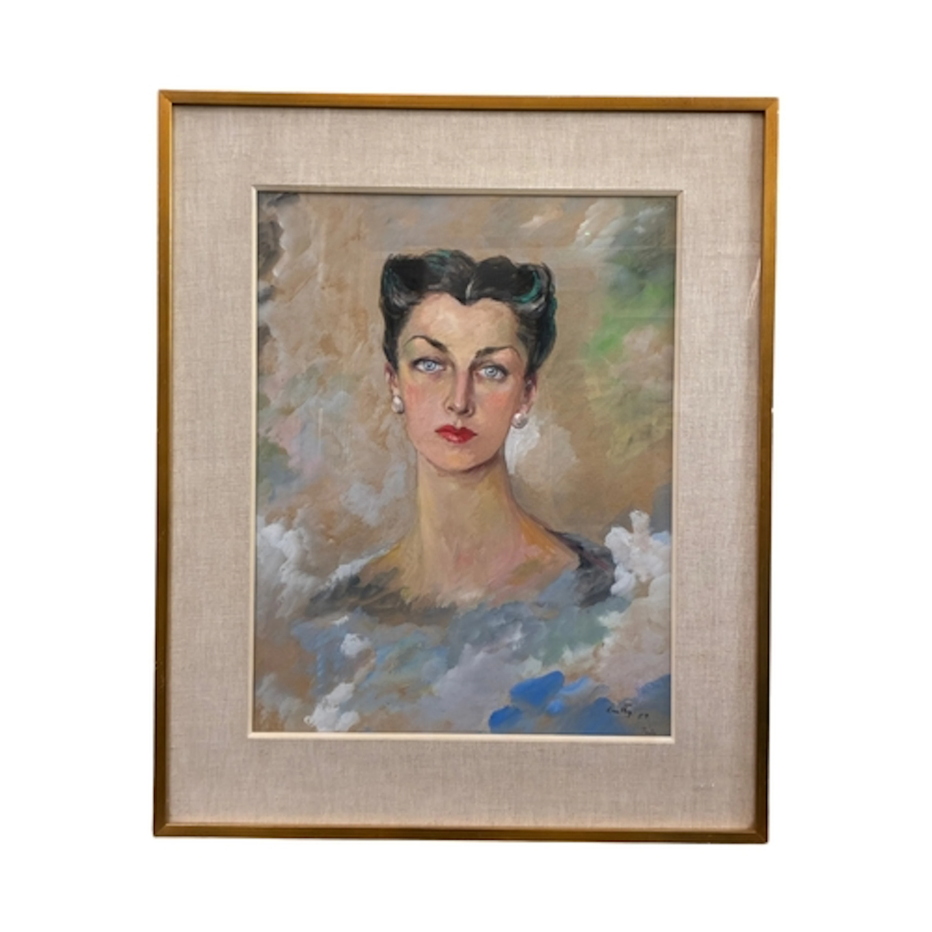 Three 20th Century Portraits: French School - Portrait of an...