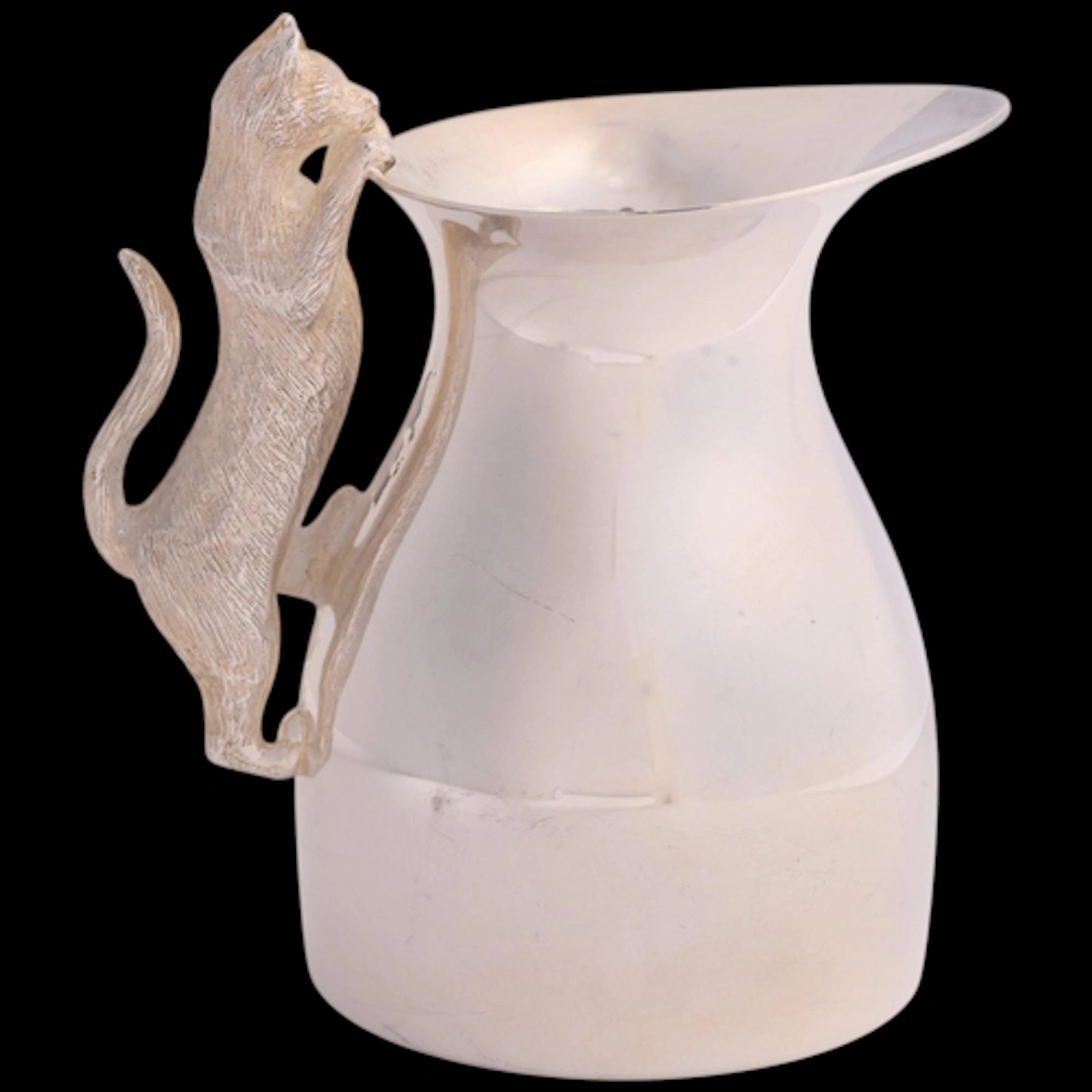 An Elizabeth II silver 'Cat Got The Cream' milk jug, Peter N...