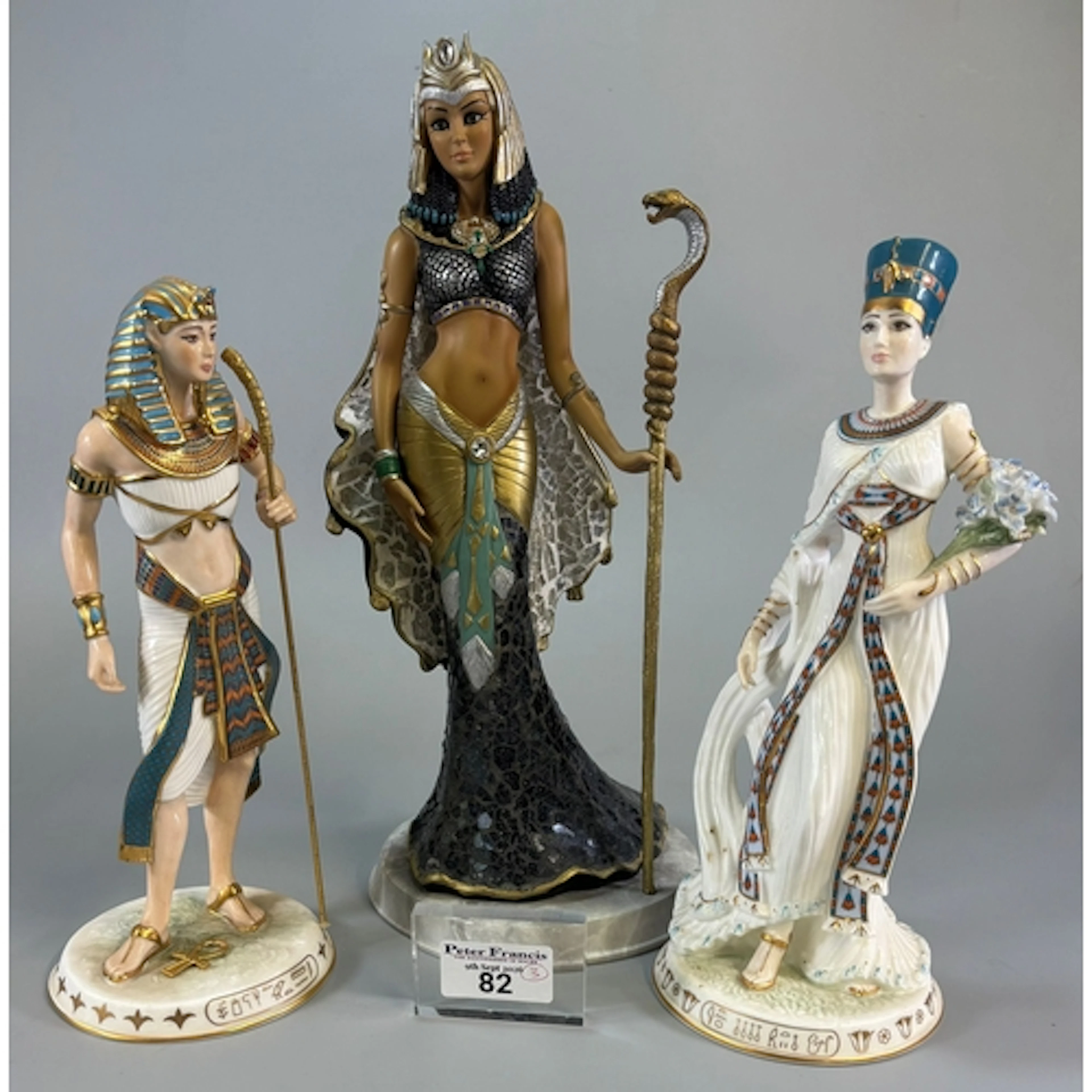 Two Wedgwood porcelain Egyptian themed figurines to include:...