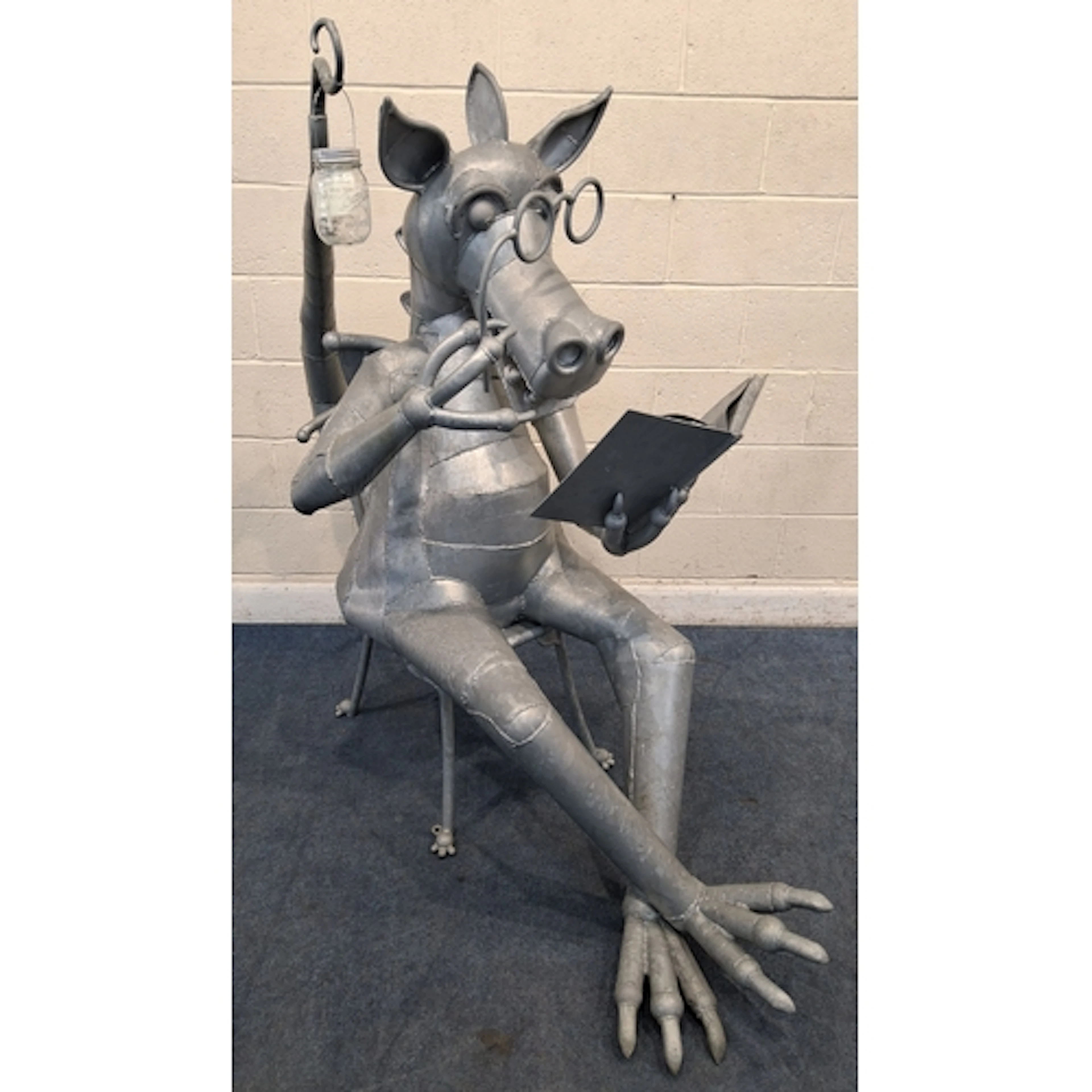 MICK KIRKBY-GEDDES, A BESPOKE RECYCLED METAL WELDED FIGURE O...