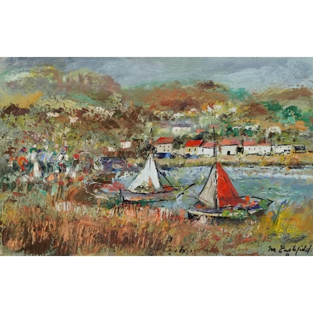 Ira Englefield - Coastal scene, 20th century oil on canvas, ...