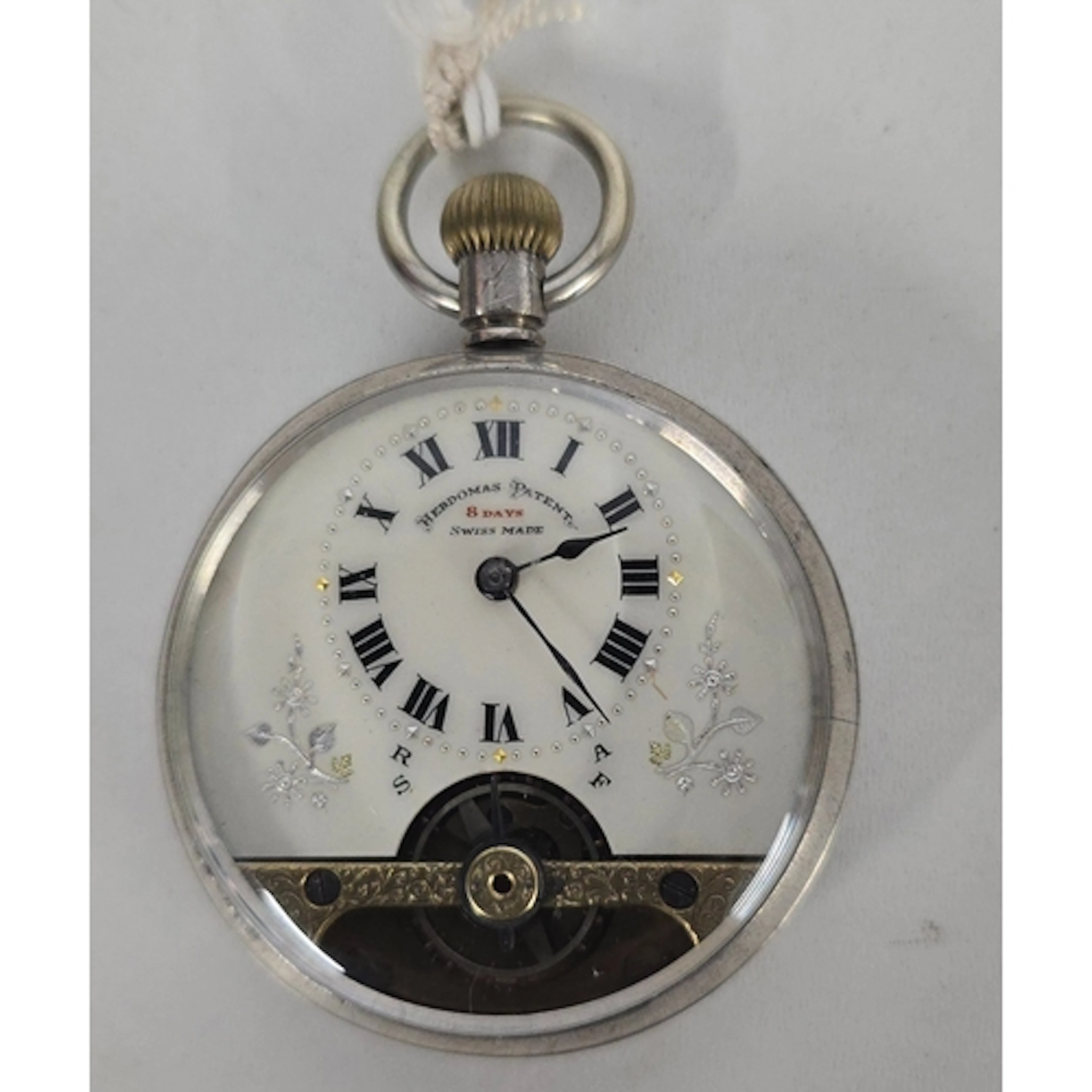A Swiss 8-day Hebdomas patent 925 silver pocket watch circa ...