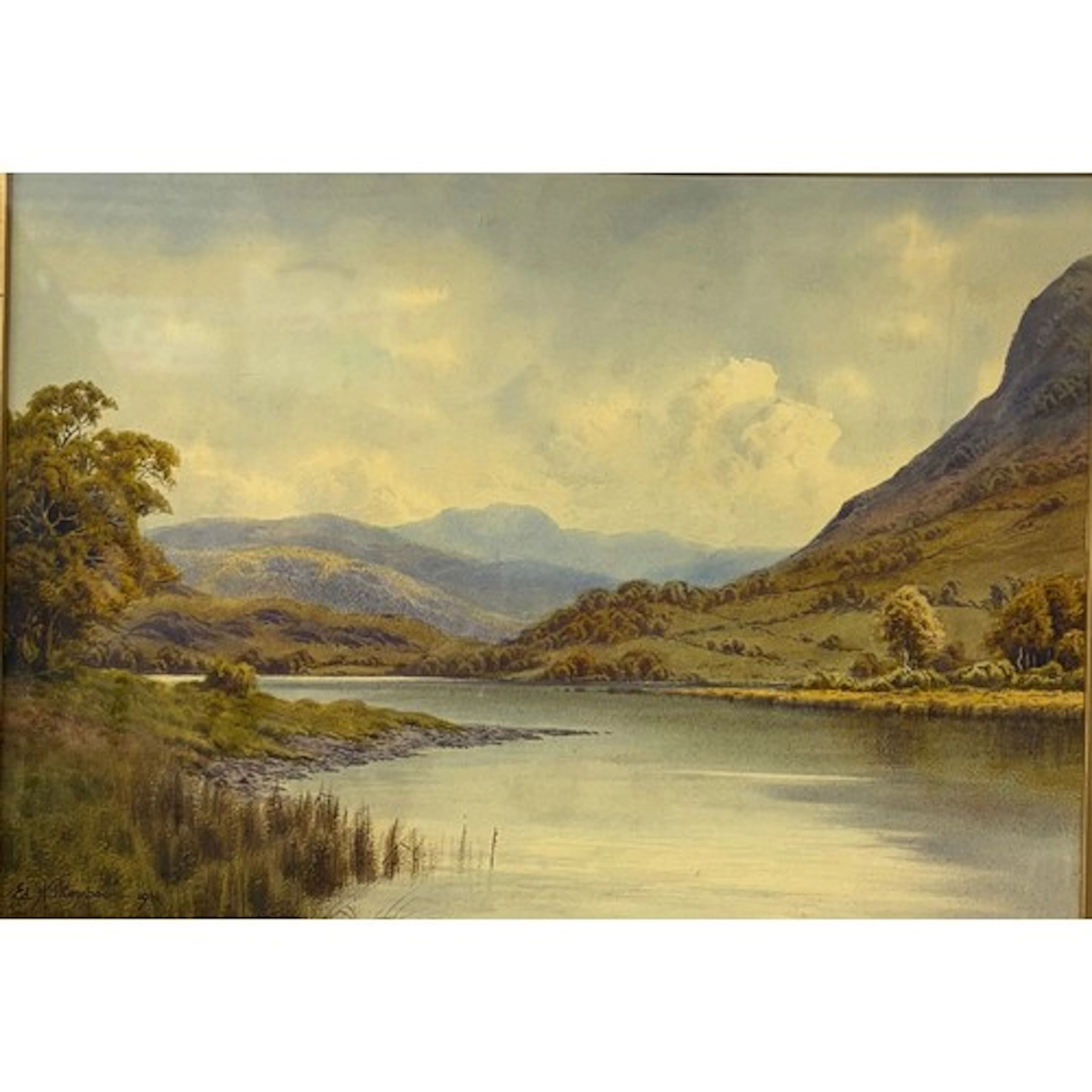 Edward H Thompson (1879-1949) watercolour of a Peaceful Morn...