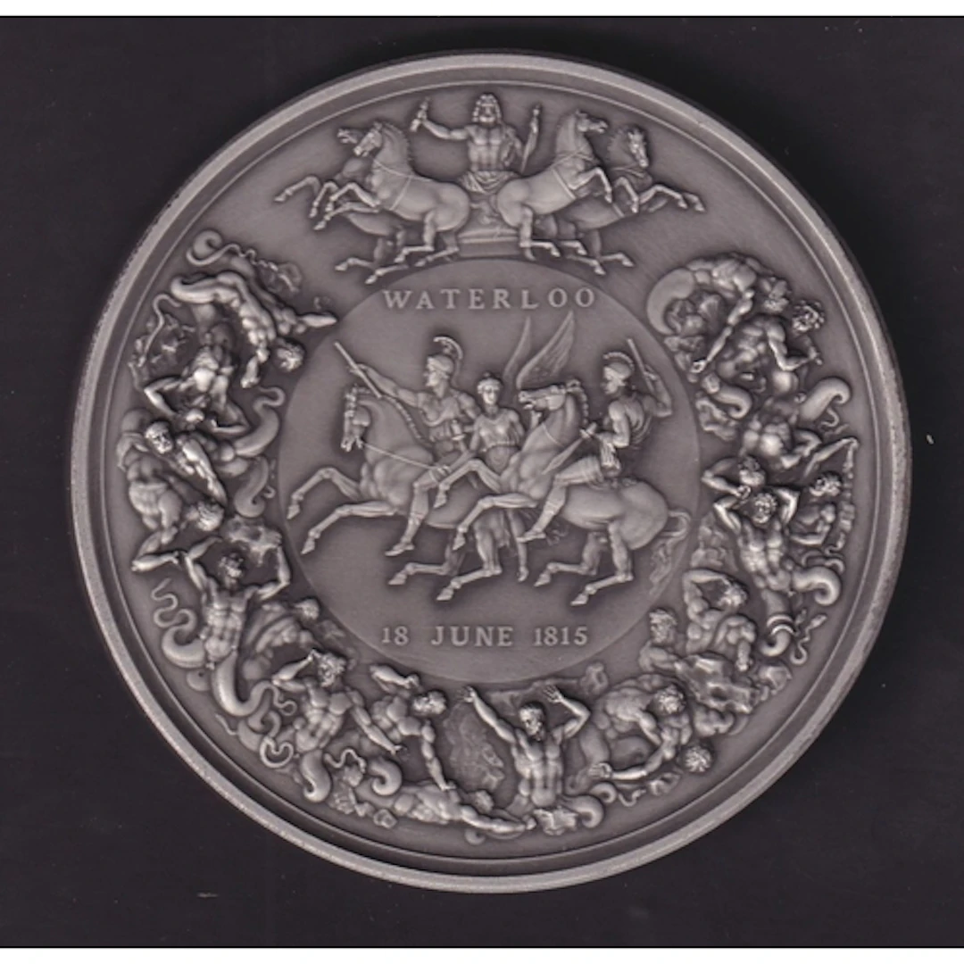 UK 2015 Royal Mint Pistrucci Waterloo Medal, struck in 250g ...