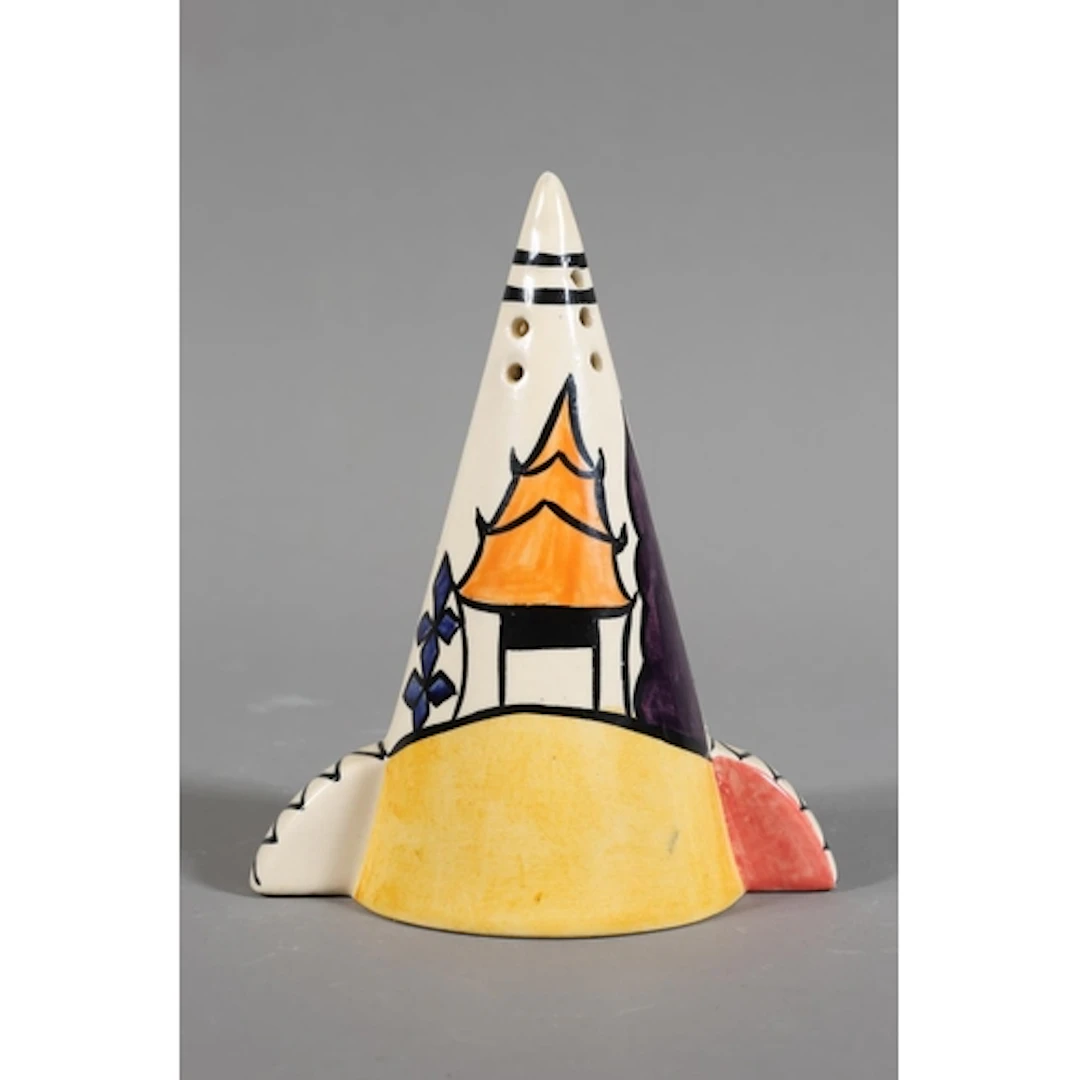 Lorna Bailey Pagoda Garden pattern sugar sifter, produced by...
