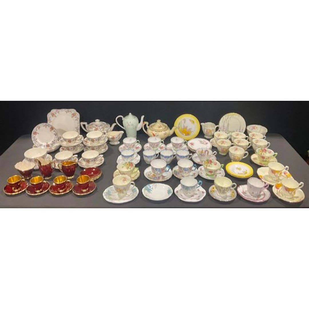 An Art Deco Crown Ducal Orange Tree pattern tea service for ...