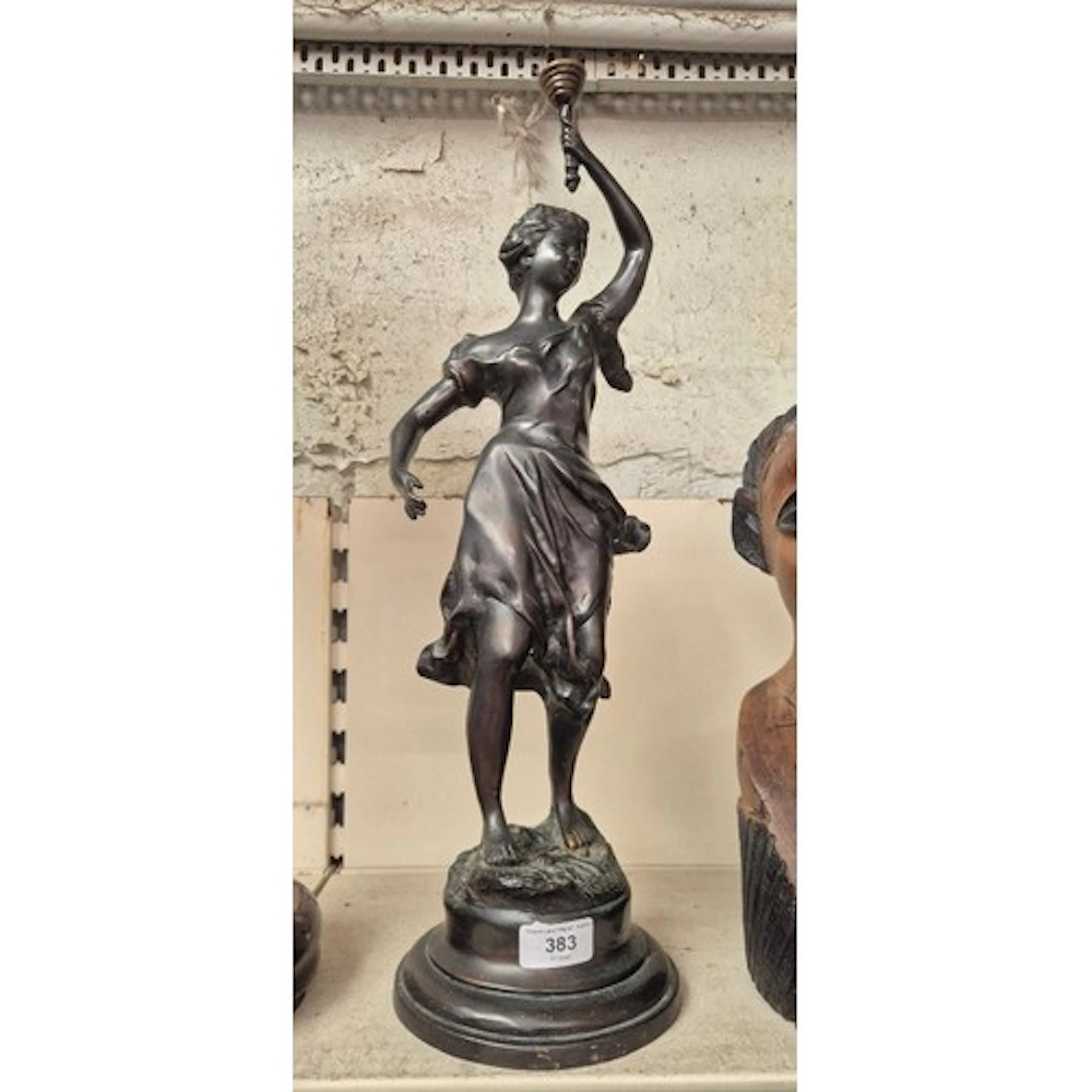 After Victor Rousseau, a bronze/cast metal figure of woman w...