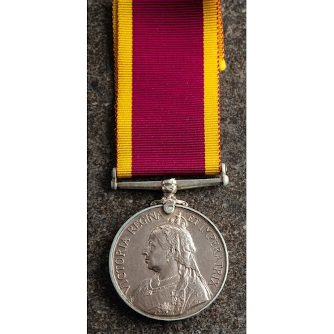 A China War medal (1900) awarded to S Stevens PO1CL HMS Goli...
